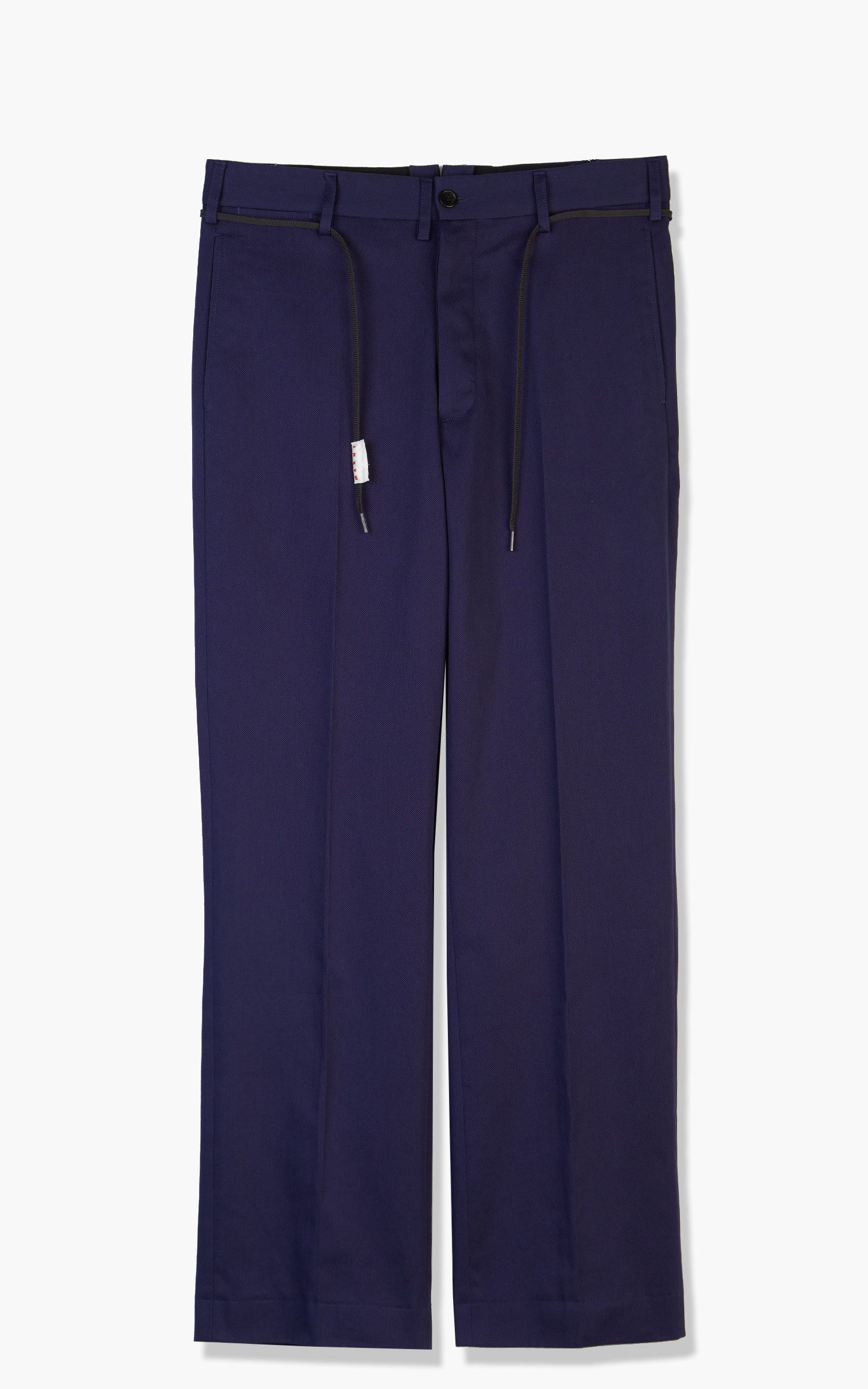 Marni o1w1db11124 Tied Waistband Straight-Leg Trouser in Blue Size US 30 / EU 46 - 1 Thumbnail