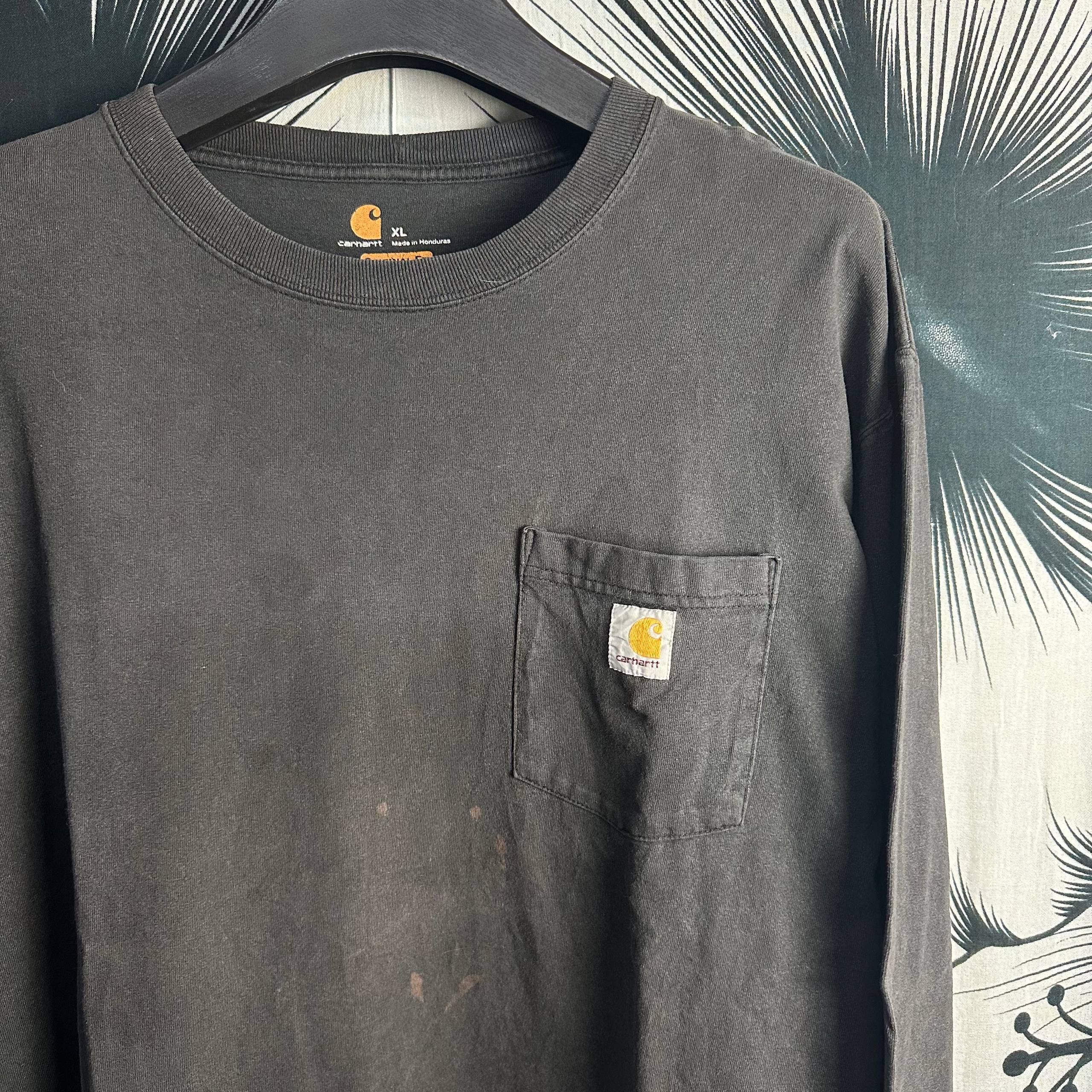 Vintage Vintage Carhartt Natural Sun Faded L/S Pocket T-Shirt Size US XXL / EU 58 / 5 - 2 Thumbnail