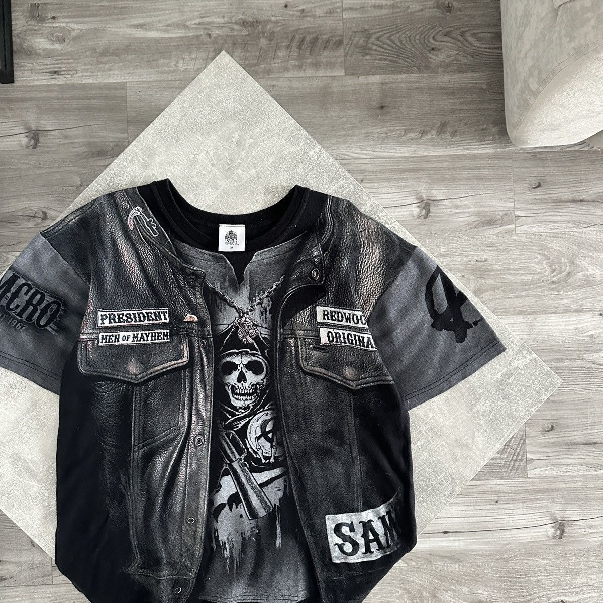 Other Rare Sons Of Anarchy AOP tee Tv Series Mayhem y2k og hype Size US M / EU 48-50 / 2 - 4 Thumbnail