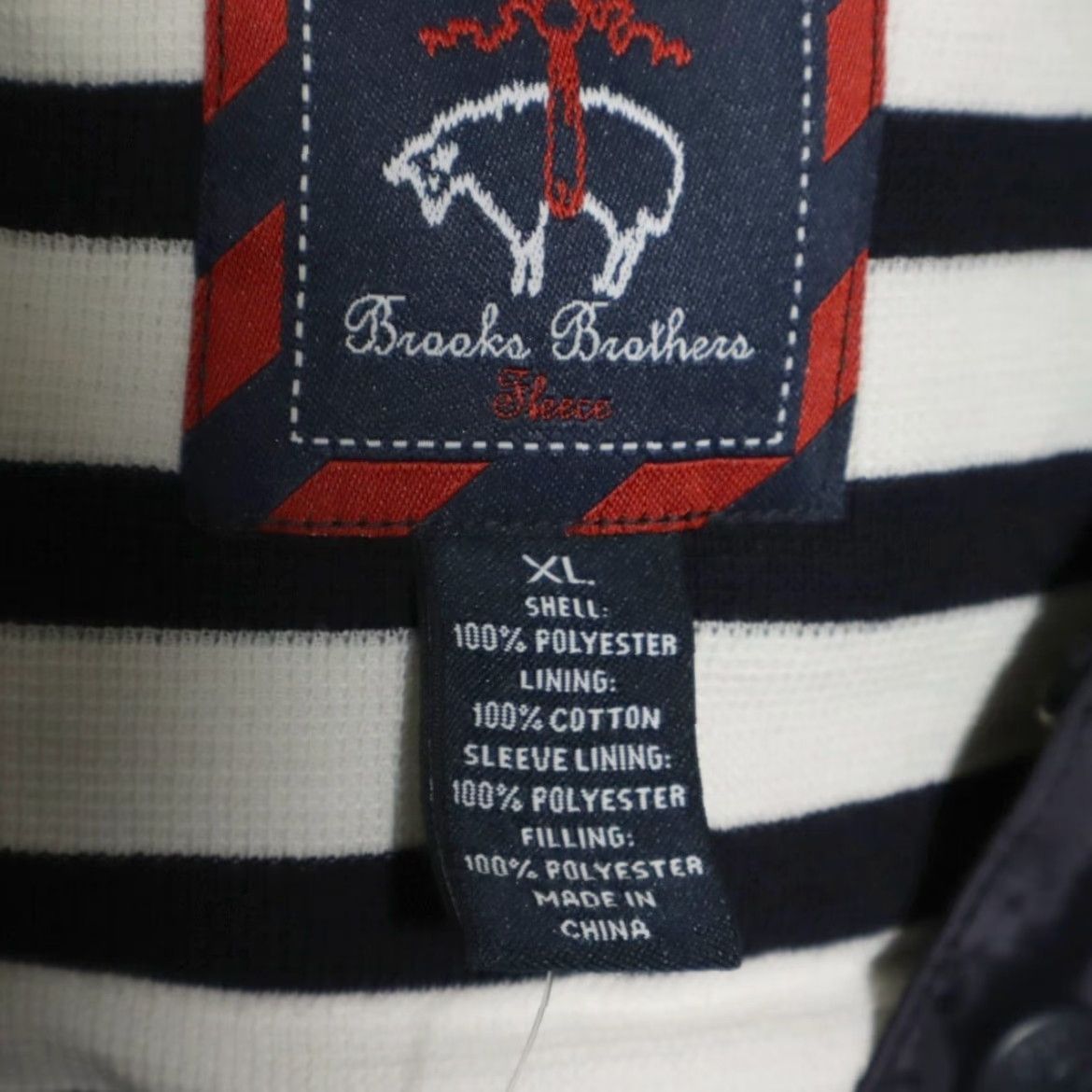 Brooks Brothers Brooks Brothers Windbreaker Jacket Navy Blue Men's XL Fleece Lined Solid Long Sleeve Regular Fit Shirt Size US XL / EU 56 / 4 - 5 Thumbnail