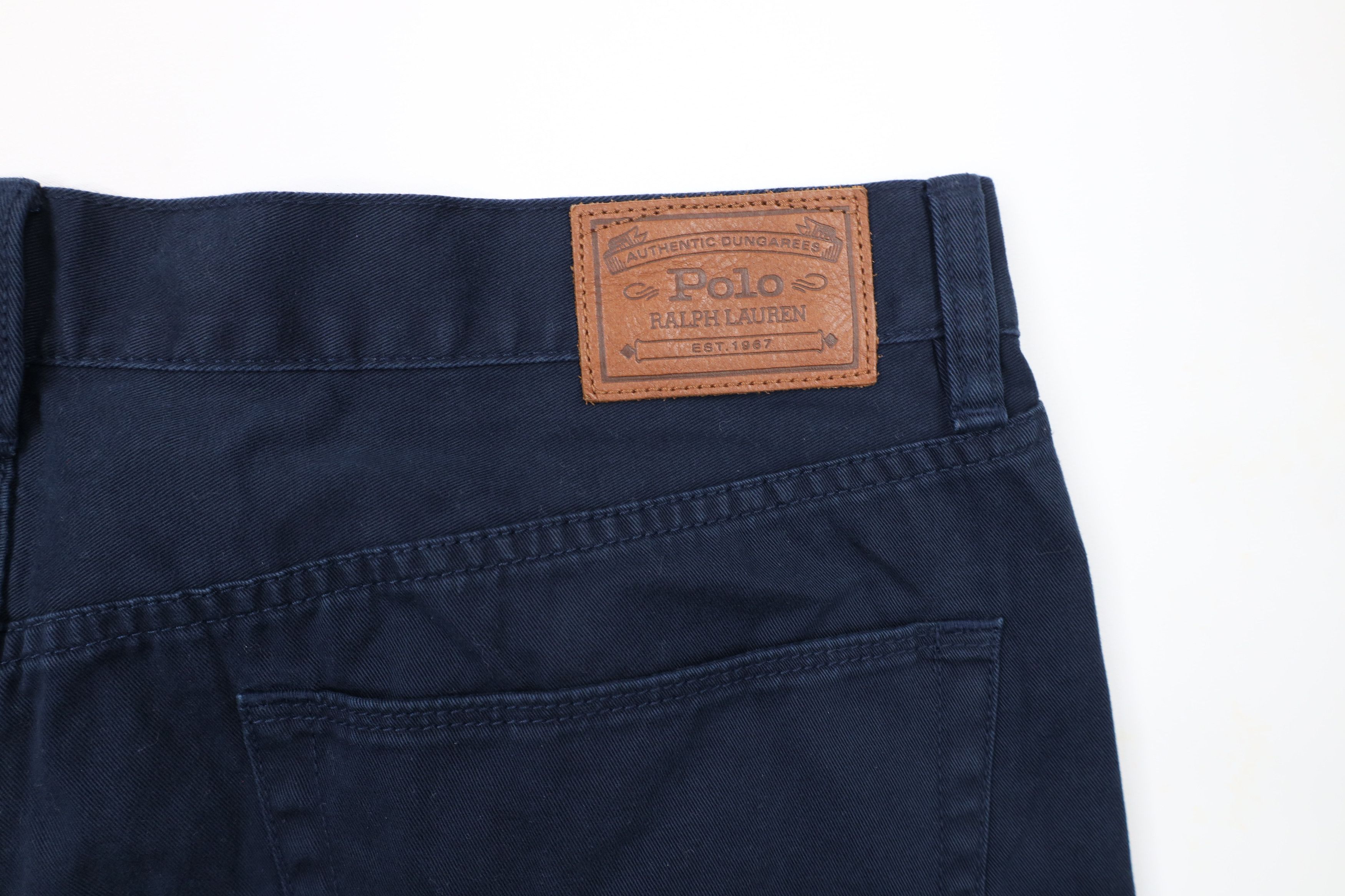 Ralph Lauren × Vintage Vintage Ralph Lauren Straight Leg Cotton Twill Pants Blue Size US 38 / EU 54 - 13 Thumbnail