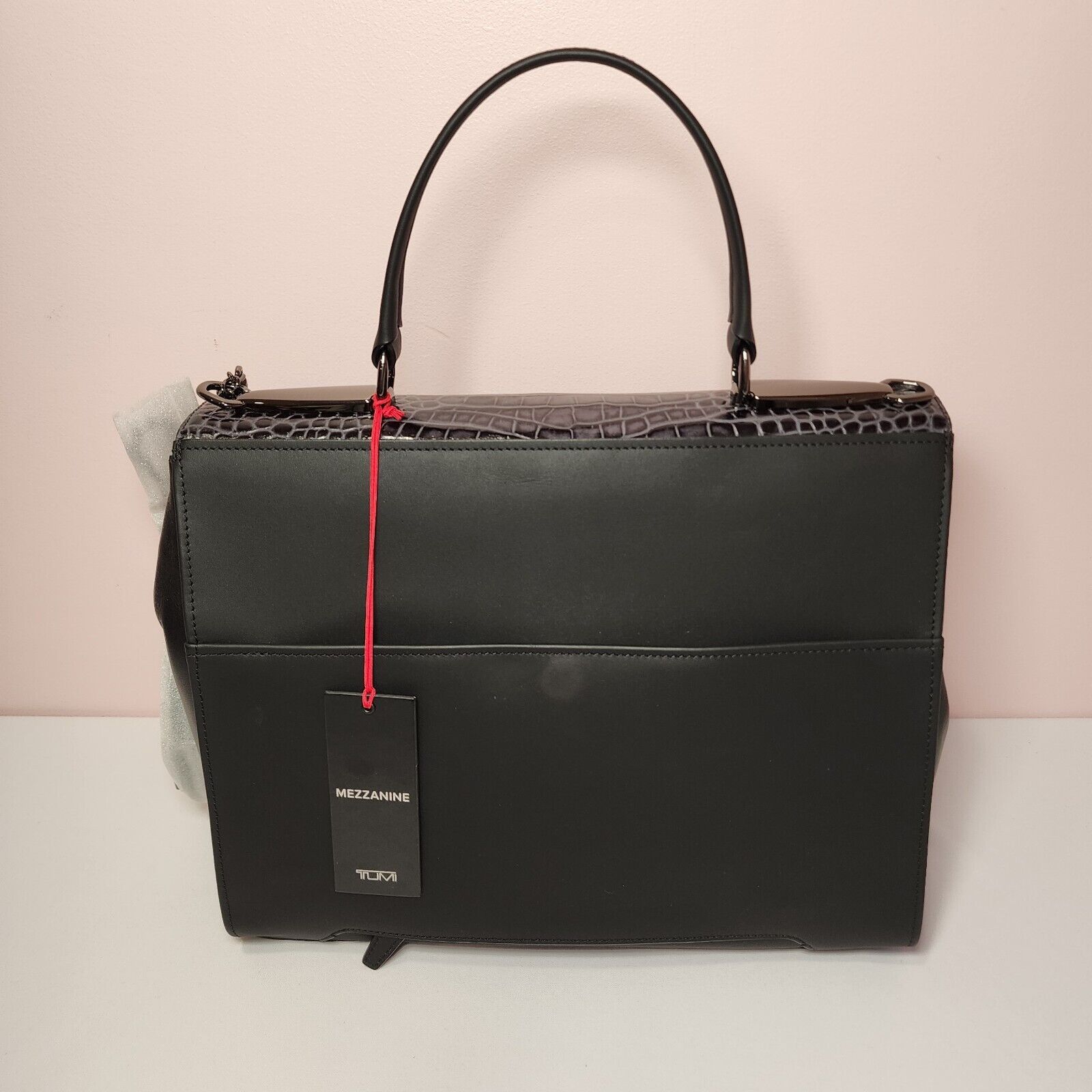 Tumi Tumi Mezzanine RIVERA Crocodile Embossed Leather Satchel Size ONE SIZE - 7 Thumbnail