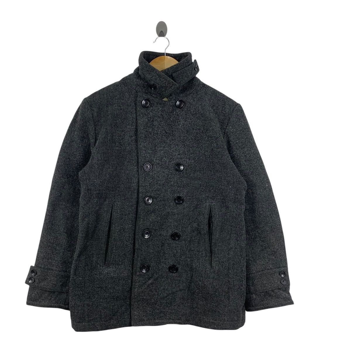 semanticdesign SEMANTIC DESIGN JAPAN Double Breasted Pea Coat Chore Jacket Size US L / EU 52-54 / 3 - 5 Thumbnail