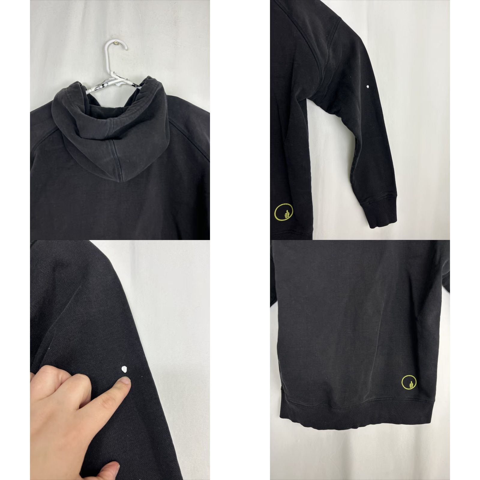 Vintage Trew Gear Mens Hoodie Full Zip Black Cotton Blend Paint Stains Medium Size US M / EU 48-50 / 2 - 10 Thumbnail