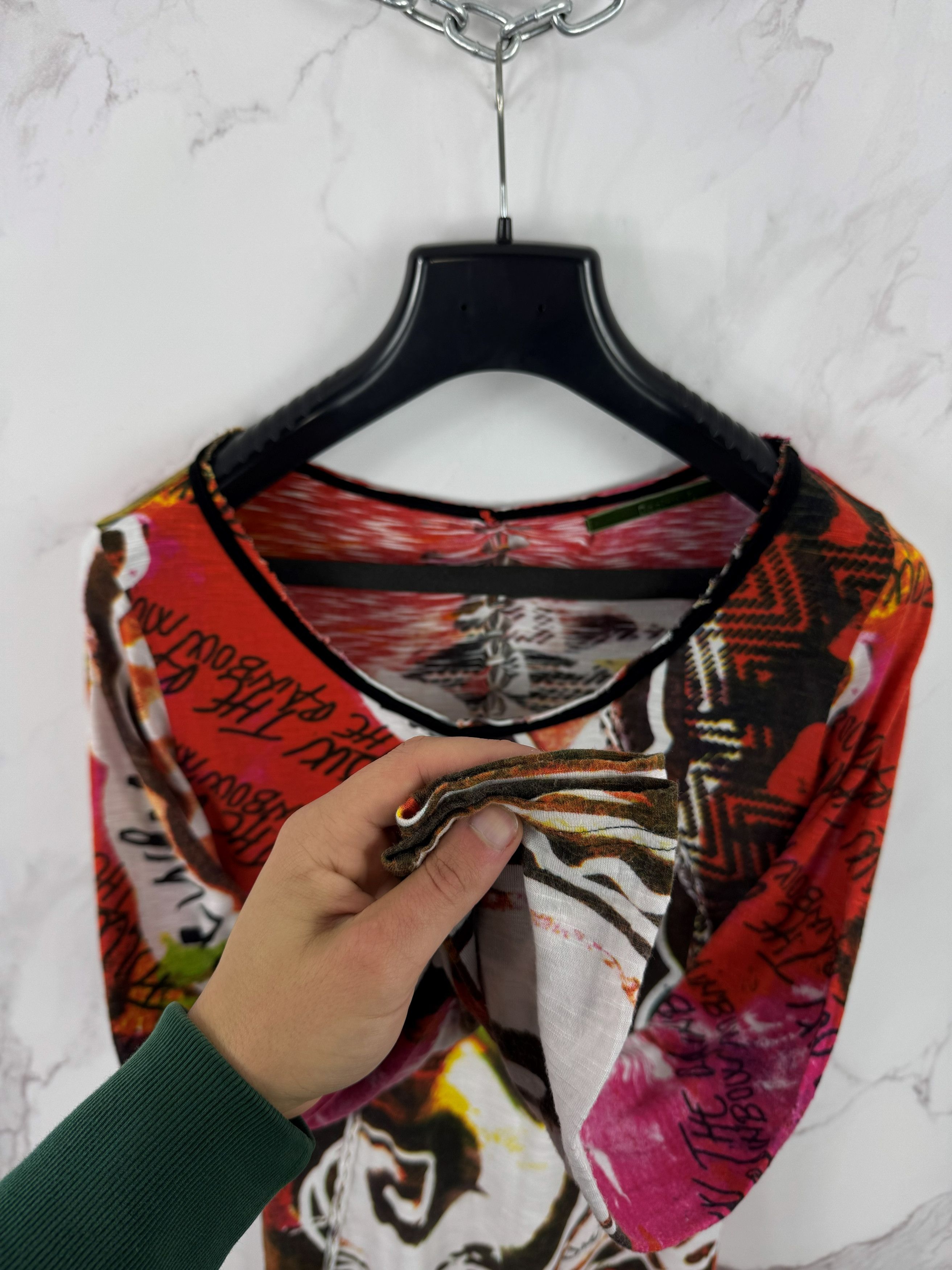 Desigual Desigual Asymmetrical Longsleeve Rainbow Dress Size L Size L / US 10 / IT 46 - 8 Thumbnail
