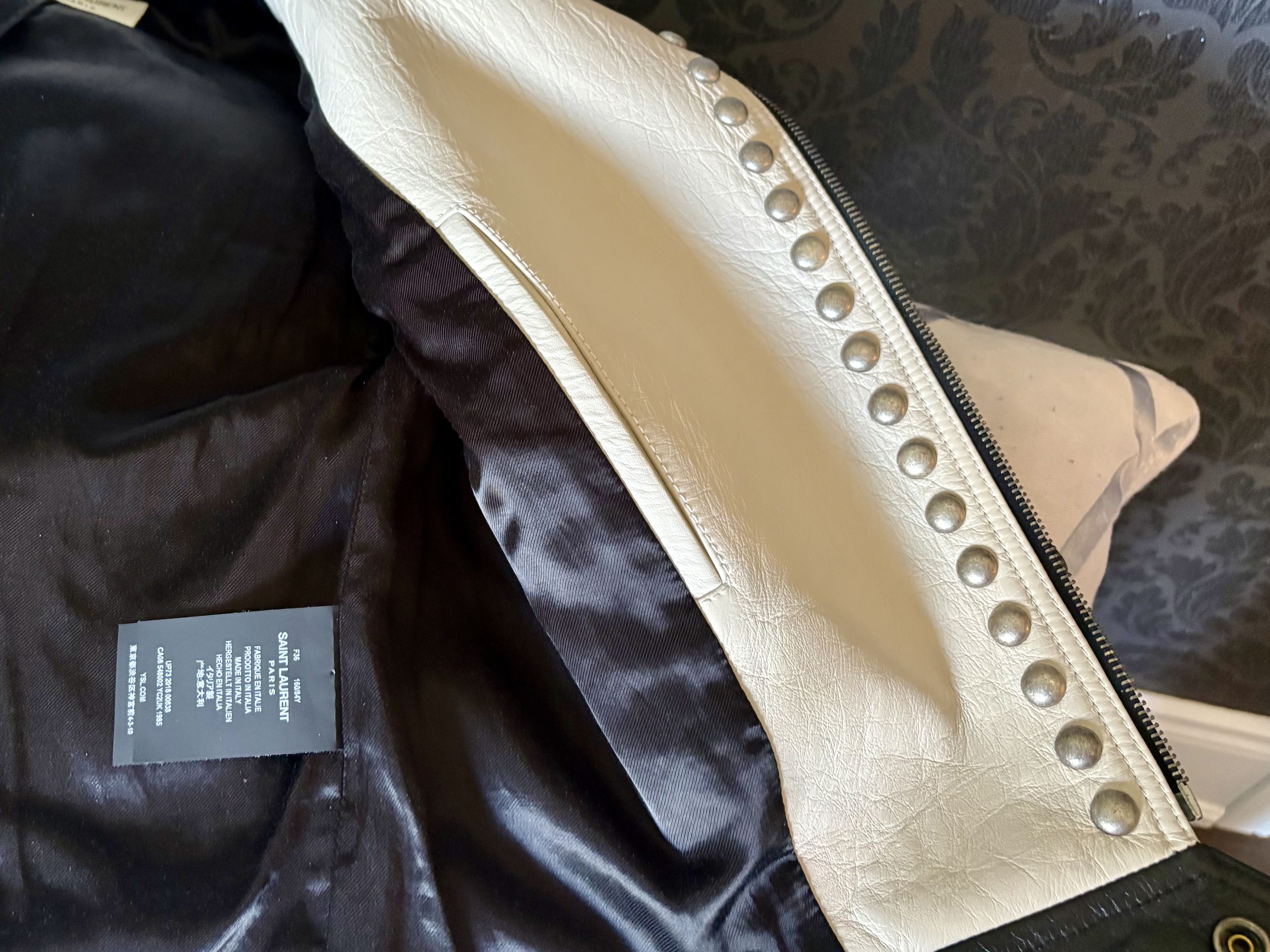 Saint Laurent Paris Saint Laurent Leather Studded Jacket Size XS / US 0-2 / IT 36-38 - 4 Thumbnail