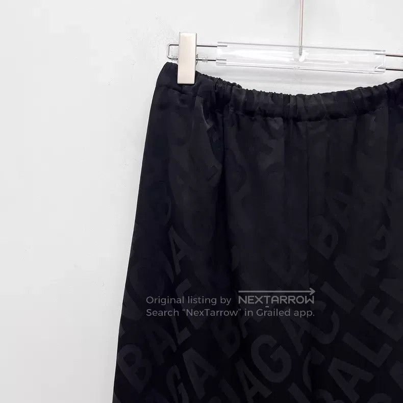 Balenciaga Balenciaga Black Logo Letter Print Camo Wide Leg Lounge Pa Size 33" - 3 Thumbnail