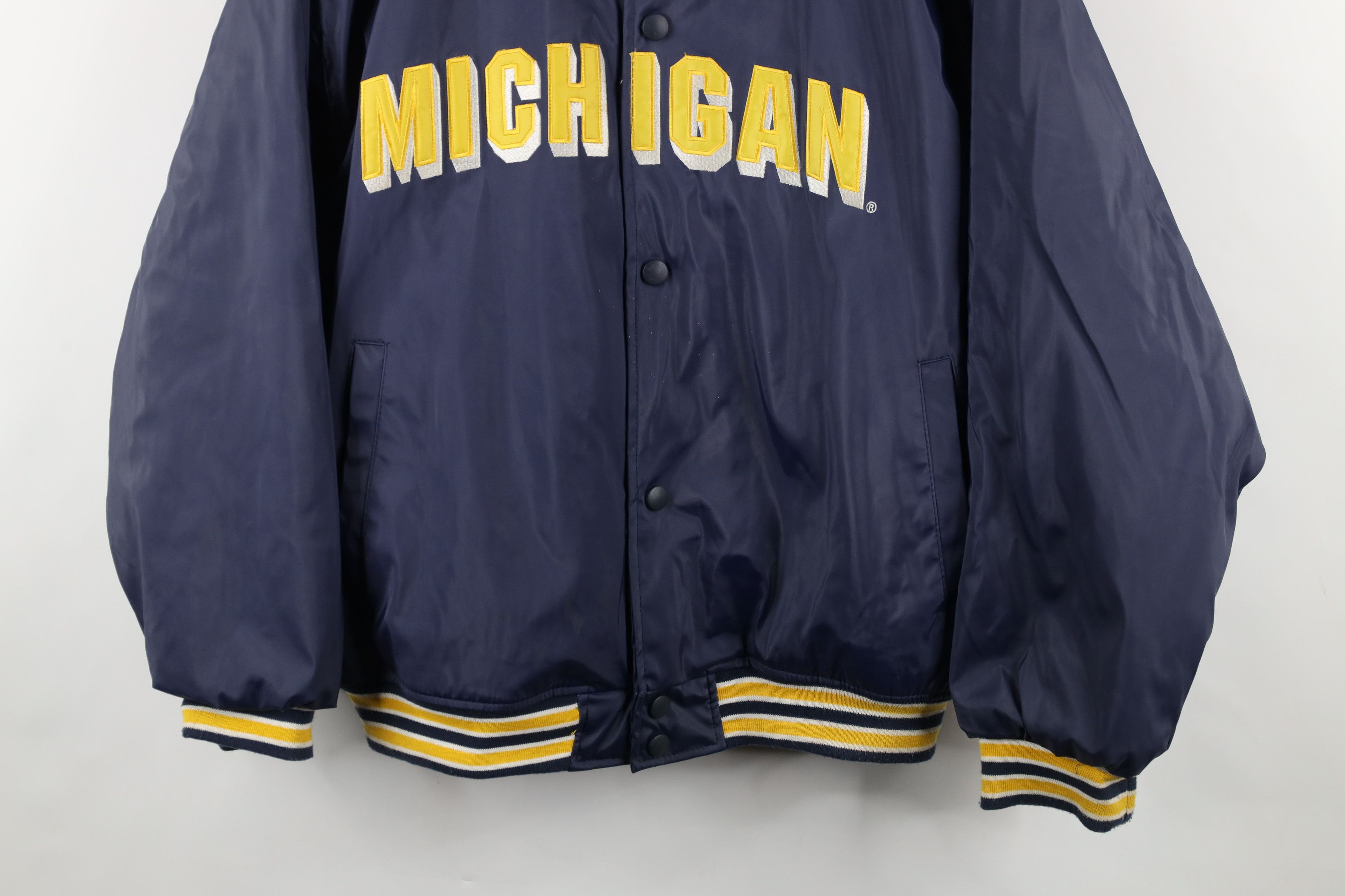 Vintage Vintage 90s University of Michigan Varsity Bomber Jacket Size US XXL / EU 58 / 5 - 3 Thumbnail