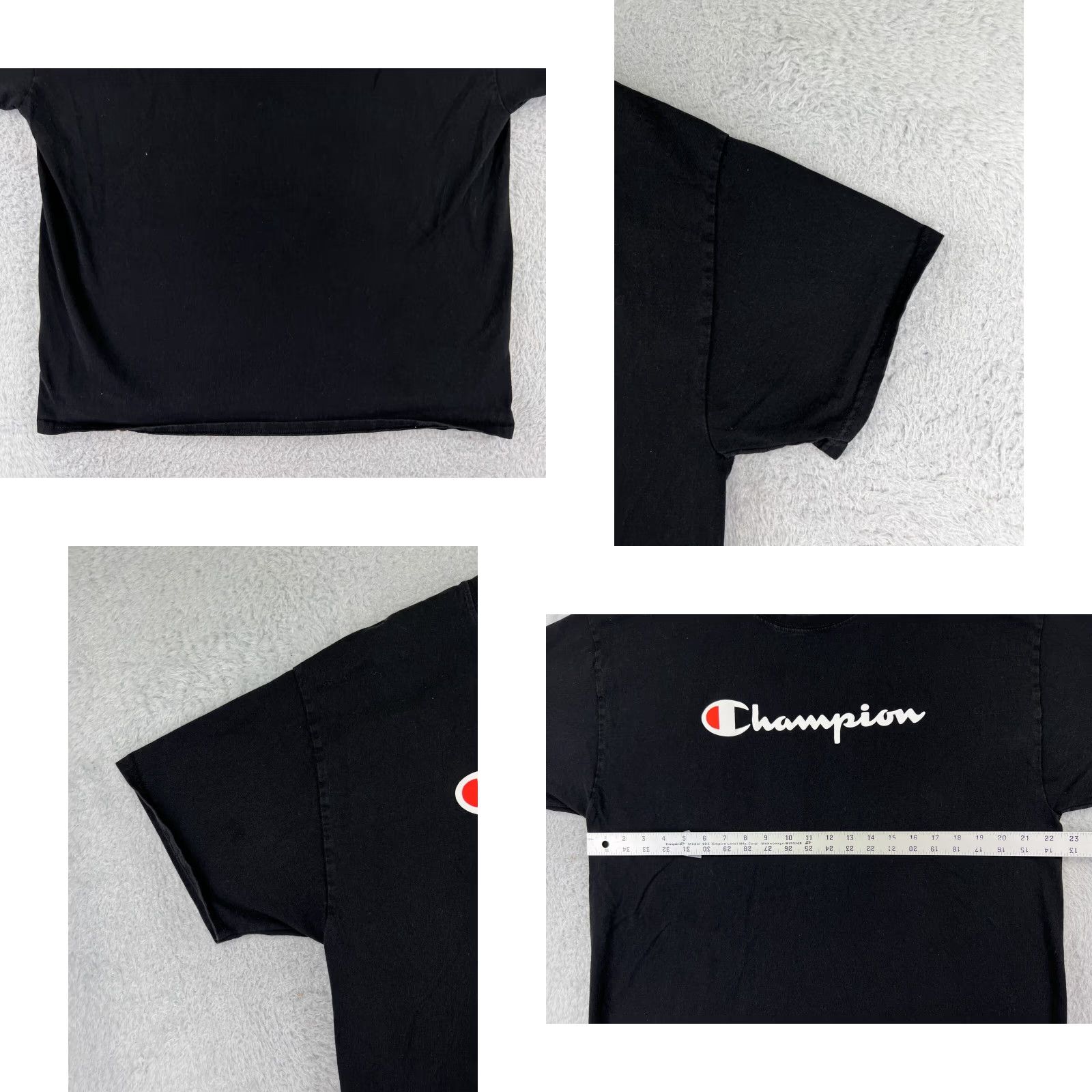 Champion Champion Shirt Men XL Black Logo Short Sleeve Crew Neck Cotton Size US XL / EU 56 / 4 - 8 Thumbnail