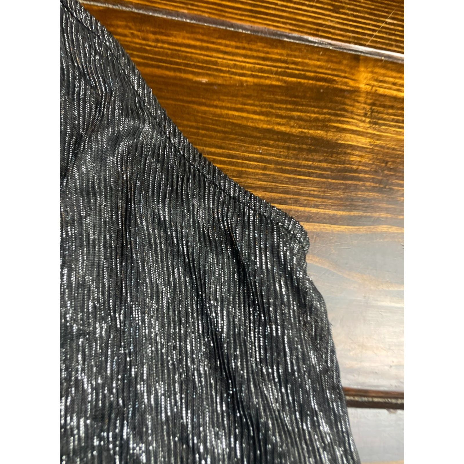 Vintage Maurices Shirt Women's Medium Black Silver Metallic Sleeveless T-Shirt Regular Size M / US 6-8 / IT 42-44 - 3 Thumbnail