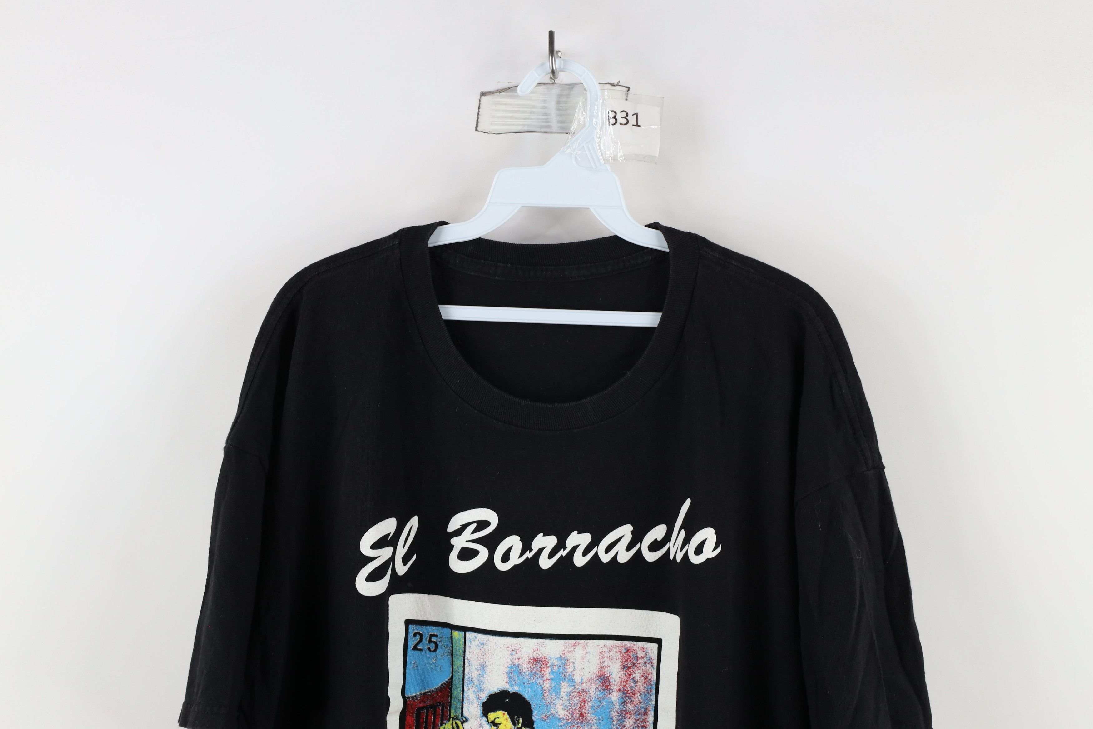 Vintage Vintage 90s Streetwear The Drunk Mexican T-Shirt Black Size US XXL / EU 58 / 5 - 2 Thumbnail