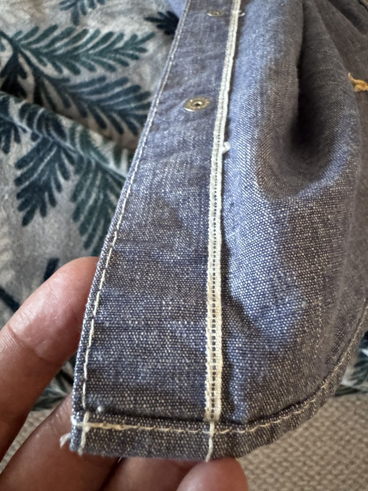 Iron Heart Iron Heart 10oz Selvedge Chambray Snap Button Shirt Size US S / EU 44-46 / 1 - 9 Thumbnail