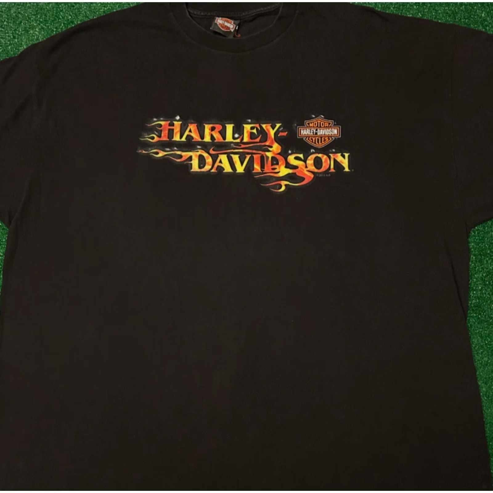 Harley Davidson VINTAGE Harley-Davidson T-Shirt Men 3XL Black Flames 90s Biker Y2K Orlando Florida 2014 Shirt Mens Size US XXL / EU 58 / 5 - 4 Thumbnail