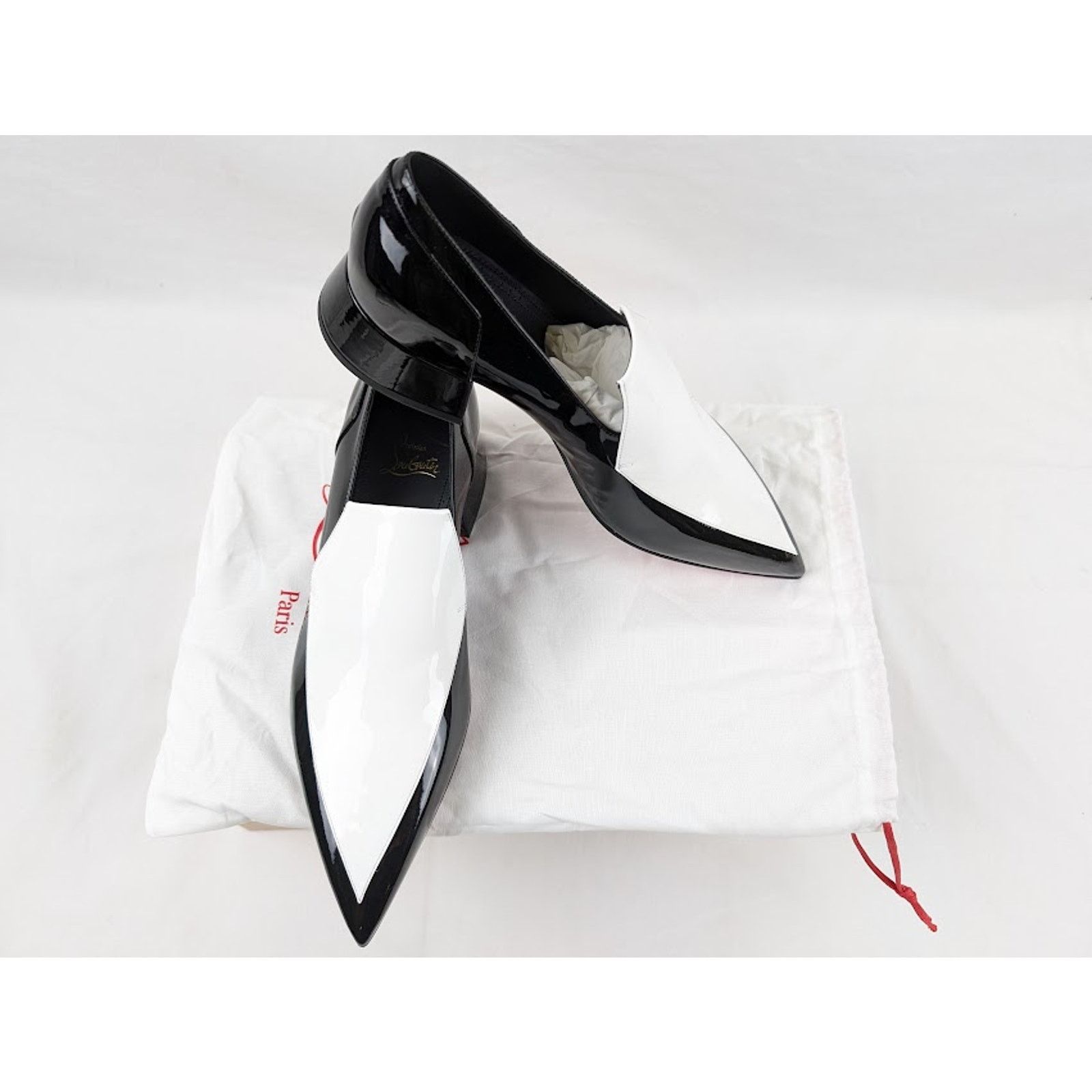 Christian Louboutin o1rshd1 Aiglon 30 Shoes in White / Black Size US 9.5 / EU 42-43 - 17 Thumbnail