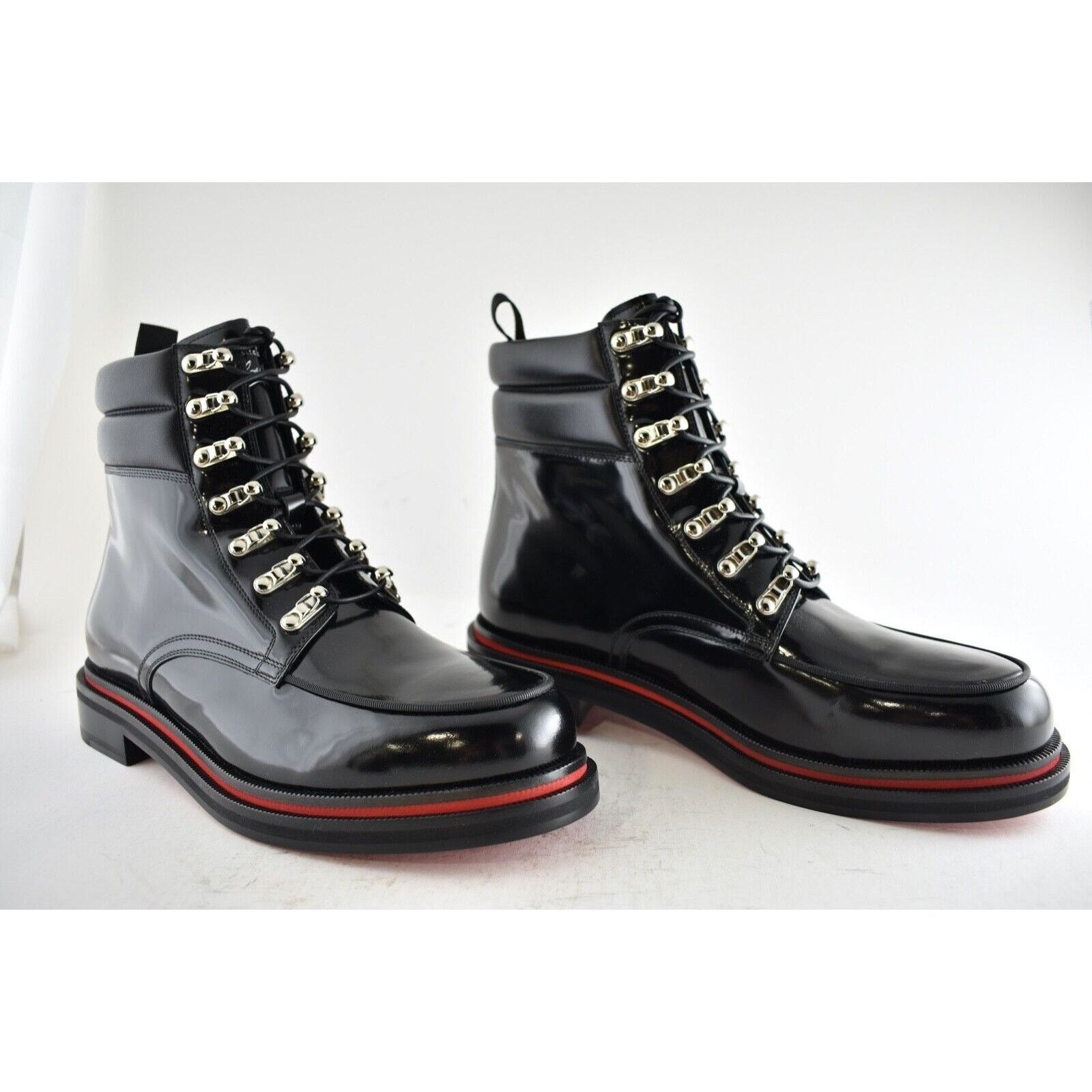 Christian Louboutin Christian Louboutin Mens Leather Combat Lace Up Boot 44 11 Size US 11 / EU 44 - 4 Thumbnail