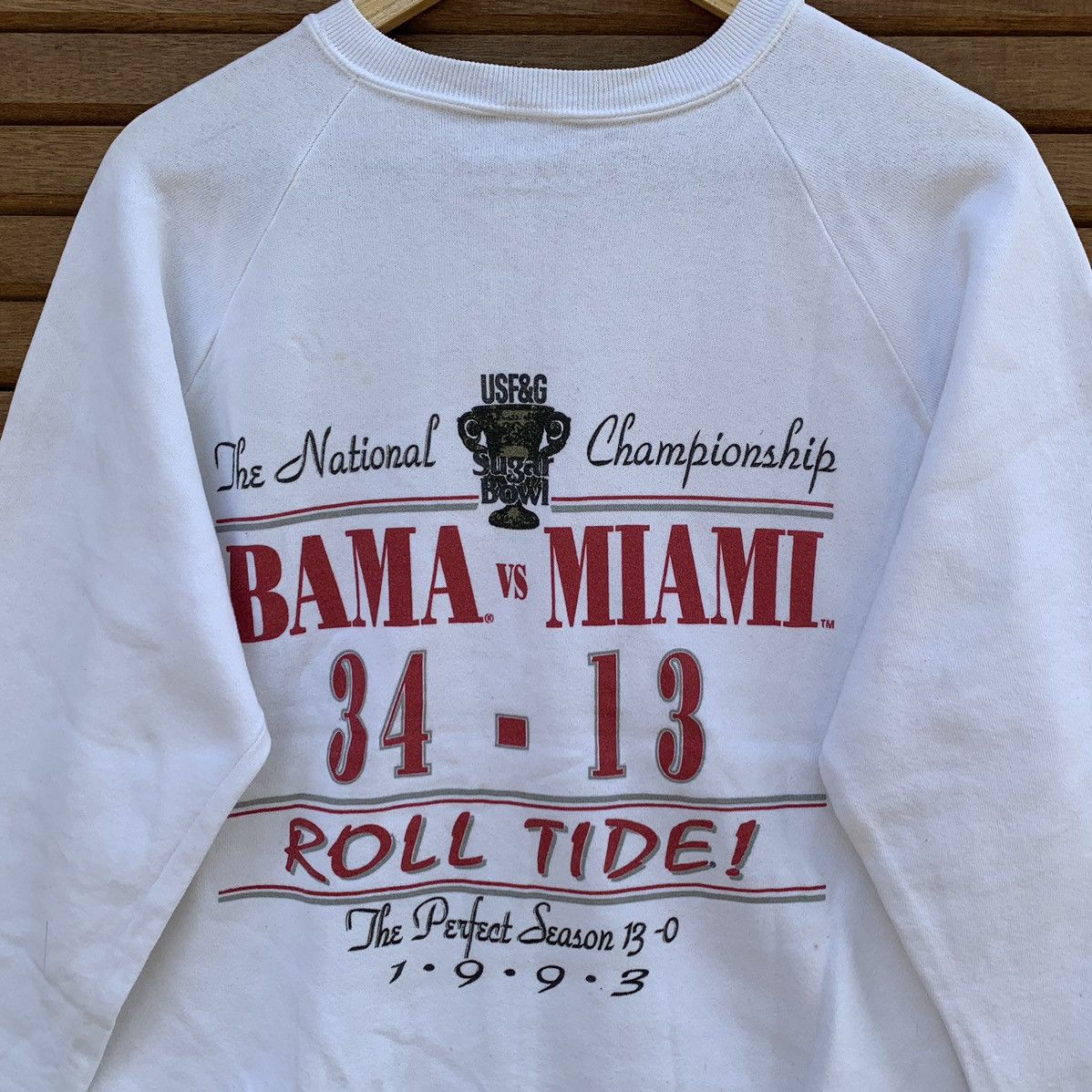 NCAA Rare! Vintage 90s Championship Bama Vs Miami 1993 Crewneck Size US M / EU 48-50 / 2 - 7 Thumbnail