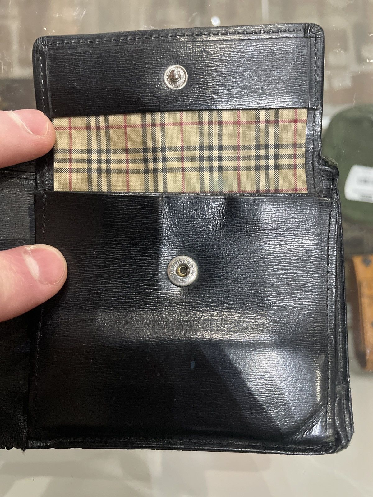 Burberry Burberry Black Leather Bifold Wallet Size ONE SIZE - 4 Thumbnail