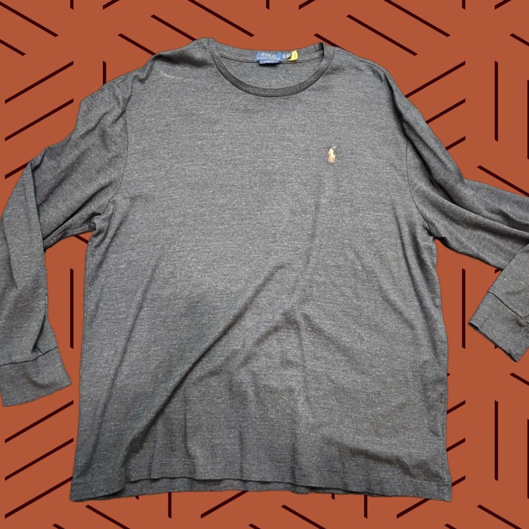 Polo Ralph Lauren Polo Ralph Lauren Shirt Men XL Dark Gray Long Classic Fit T-Shirt Size US XL / EU 56 / 4 - 1 Thumbnail