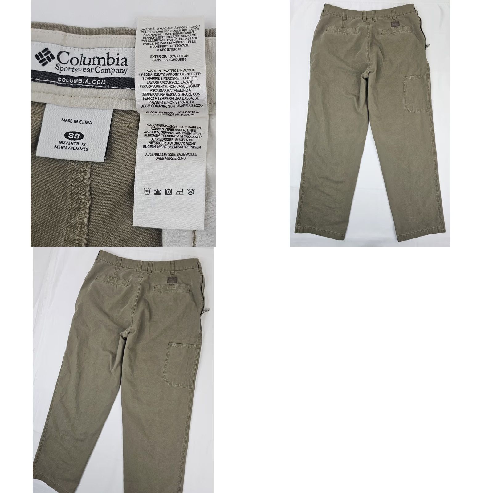 Vintage Columbia Pants Mens 38x32 Casual Active Outdoor Twill Straight Leg Flat Front Brown Cotton KS EUC Size US 38 / EU 54 - 8 Thumbnail