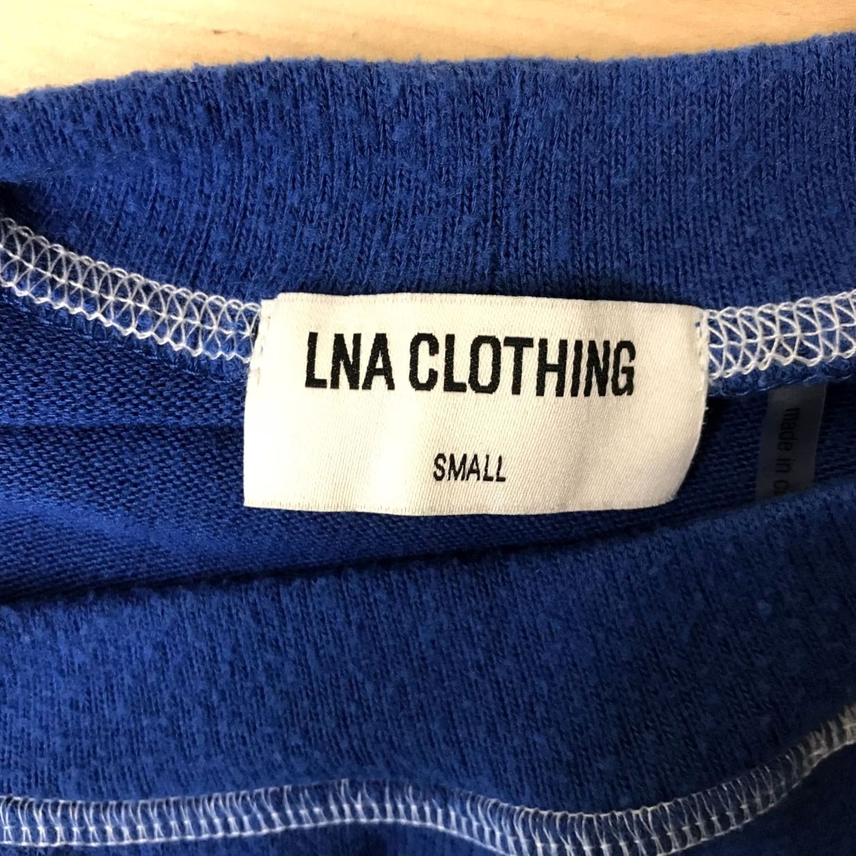 Vintage LNA WOMEN'S SMALL BLUE LONG SLEEVE ROUND NECK SWEATSHIRT Sweater Pullover Casual Shirt Size S / US 4 / IT 40 - 7 Thumbnail