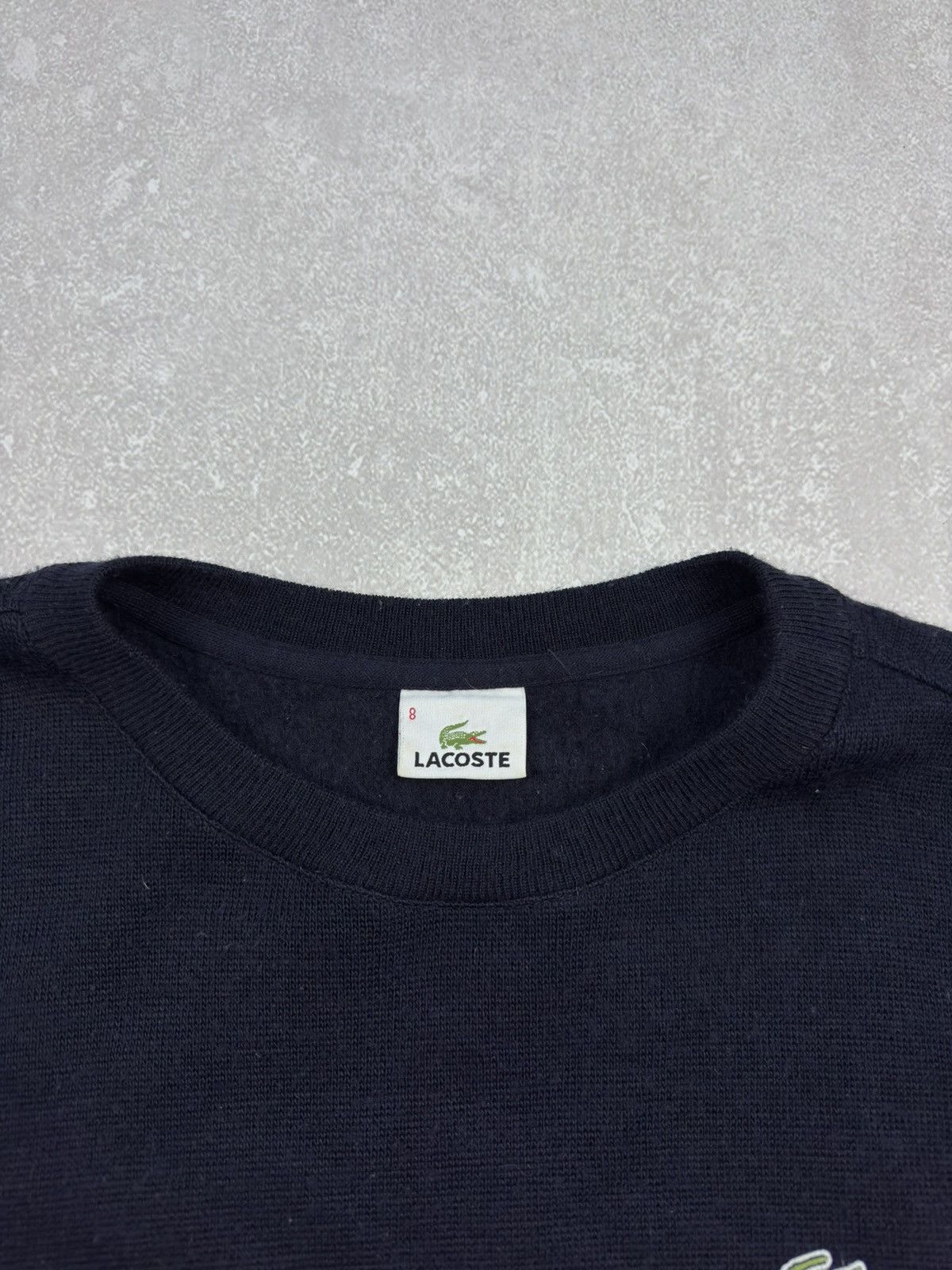 Lacoste Vintage Lacoste 90s Dark Blue Wool Sweater Logo size 8 Size US XXL / EU 58 / 5 - 4 Thumbnail