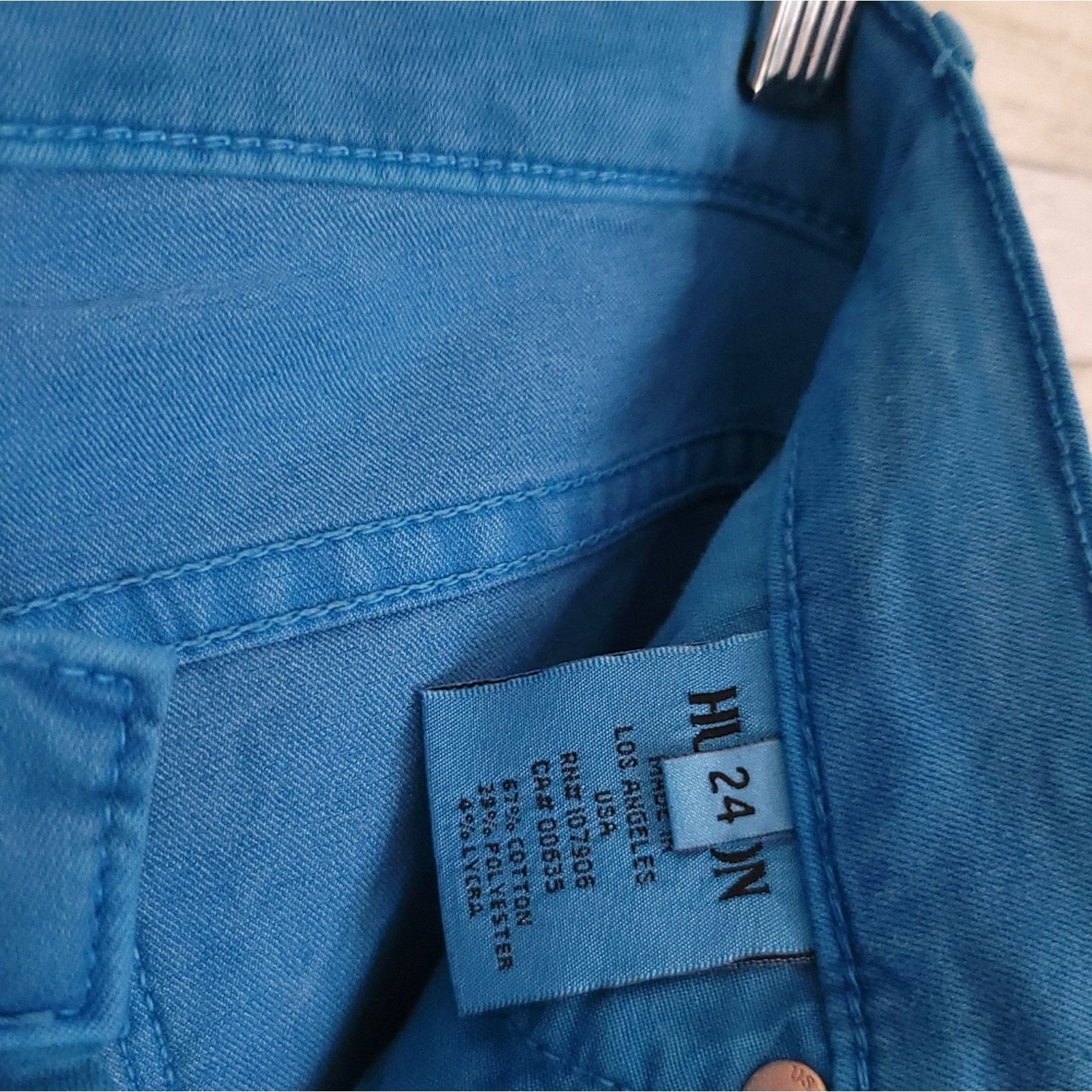 Hudson Hudson Nico Super Skinny 24 Waist Womens 00 Teal Blue 00 Size 24" / US 00 / IT 34 - 3 Thumbnail