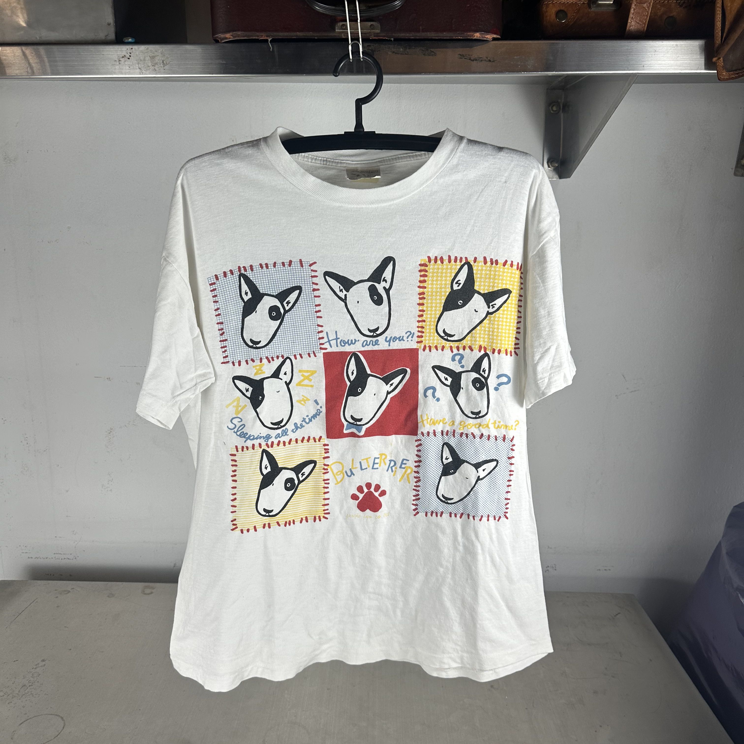 Vintage Vintage 90s Bull Terrier Cute Dog Artwork T-shirt Size US XL / EU 56 / 4 - 1 Thumbnail