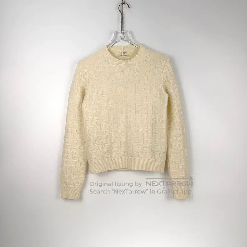 Hermes Hermes White full H wool sweater Size XS / US 0-2 / IT 36-38 - 3 Thumbnail