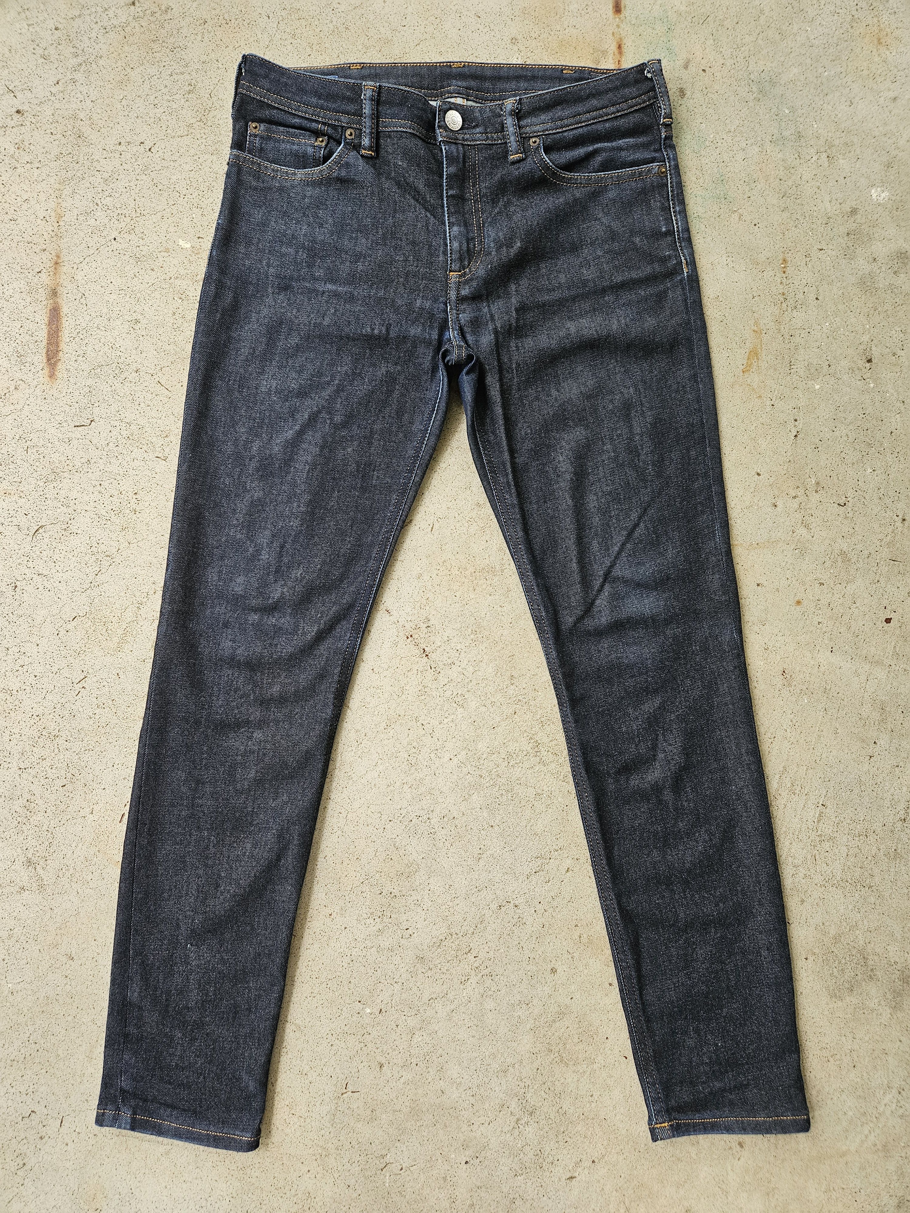 Acne Studios Blå Konst Climb Indigo Back Patch Blue Denim Jeans Size US 31 - 1 Thumbnail
