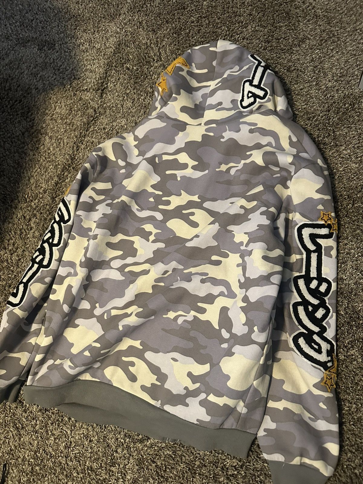 Boohoo Boohooman Full Zip Camo Hoodie Beige Tan Size Medium Men Size US M / EU 48-50 / 2 - 6 Thumbnail