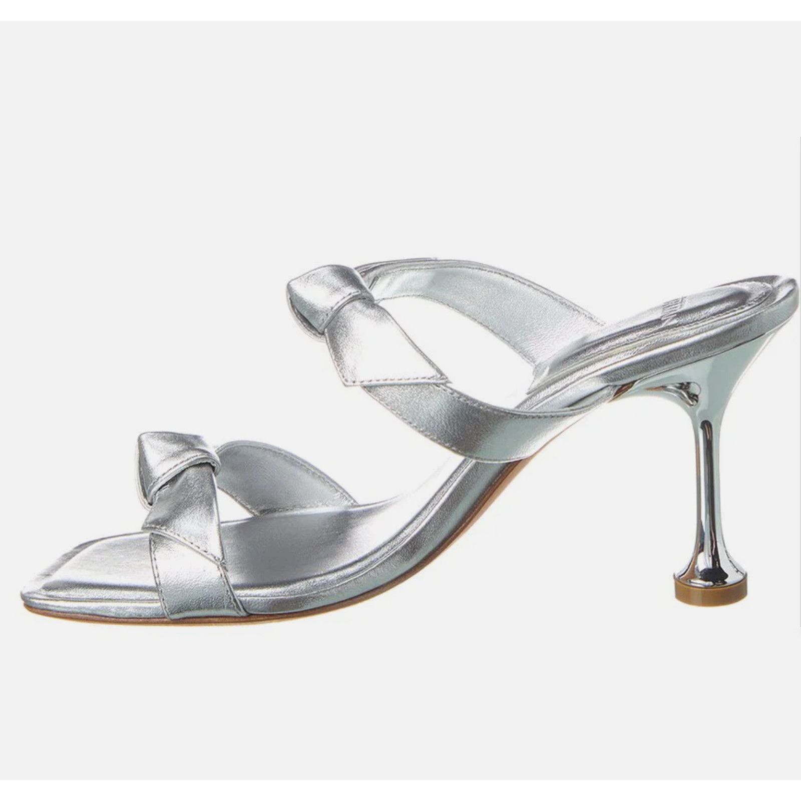 Alexandre Birman Alexandre Birman Clarita Square Leather Sandal Silver EU39 Size US 8.5 / IT 38.5 - 2 Thumbnail