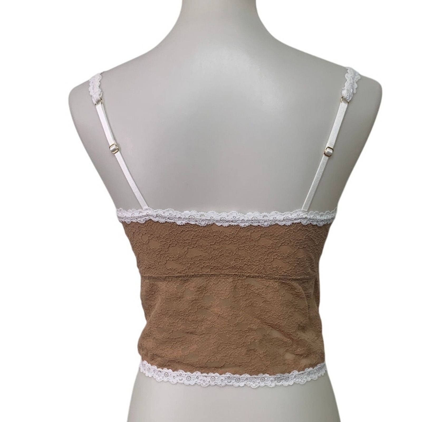 American Eagle Outfitters New American Eagle Womens XXL Tan Vintage Lace Cami Bra Size ONE SIZE - 4 Thumbnail