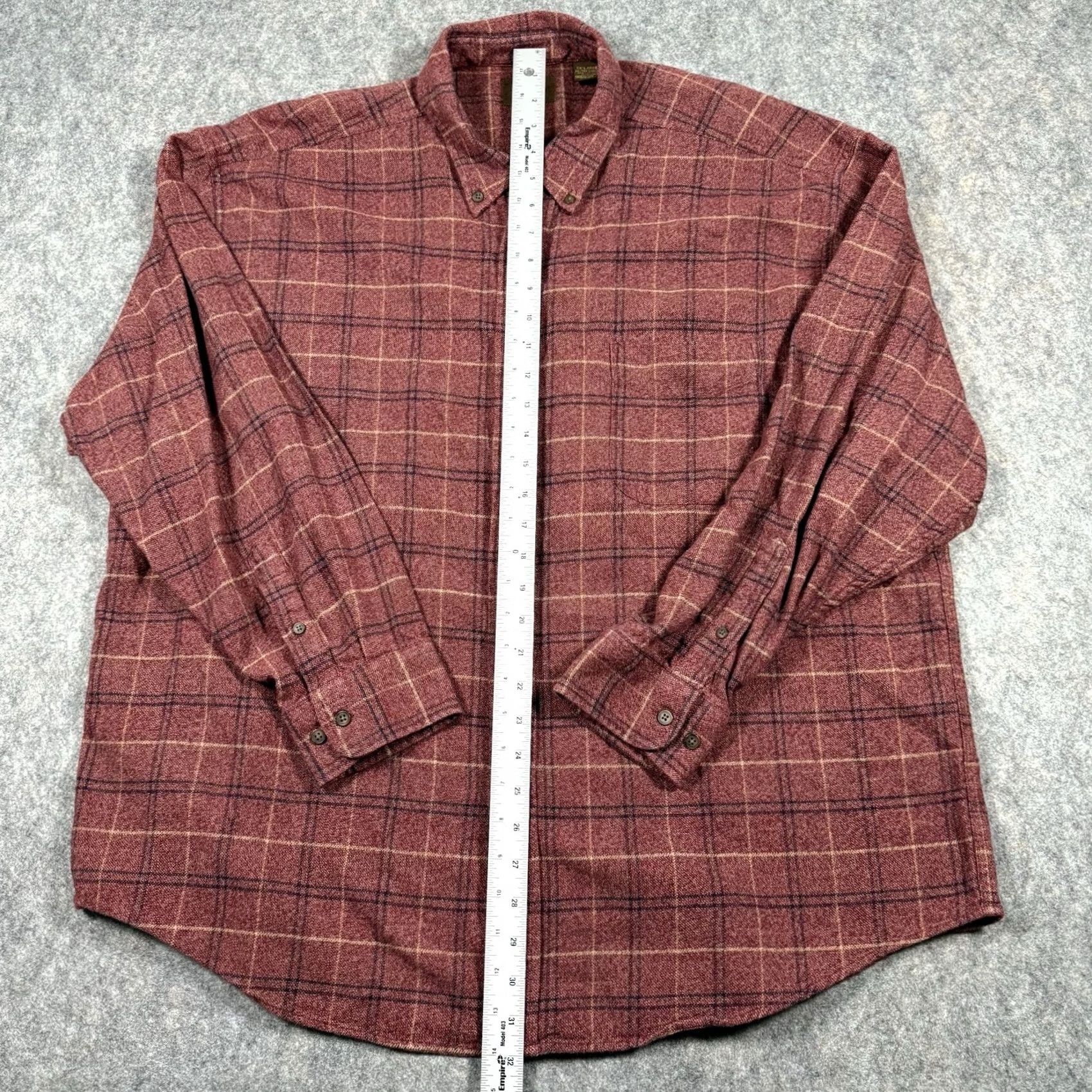 Vintage St John Bay Shirt Plaid Button-Down Long Sleeve Red Cotton Men 2XL Adult Regular CarPlaid Vintage Bay? Size US XXL / EU 58 / 5 - 7 Thumbnail
