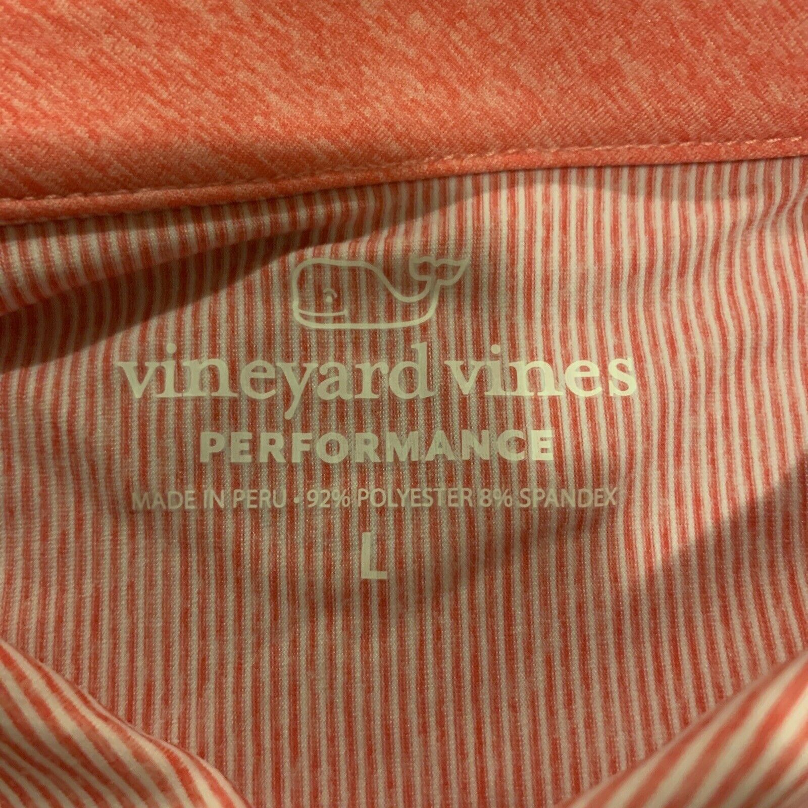 Vineyard Vines Vineyard Vines Polo Shirt Mens Large Performance Red Striped Size US L / EU 52-54 / 3 - 3 Thumbnail