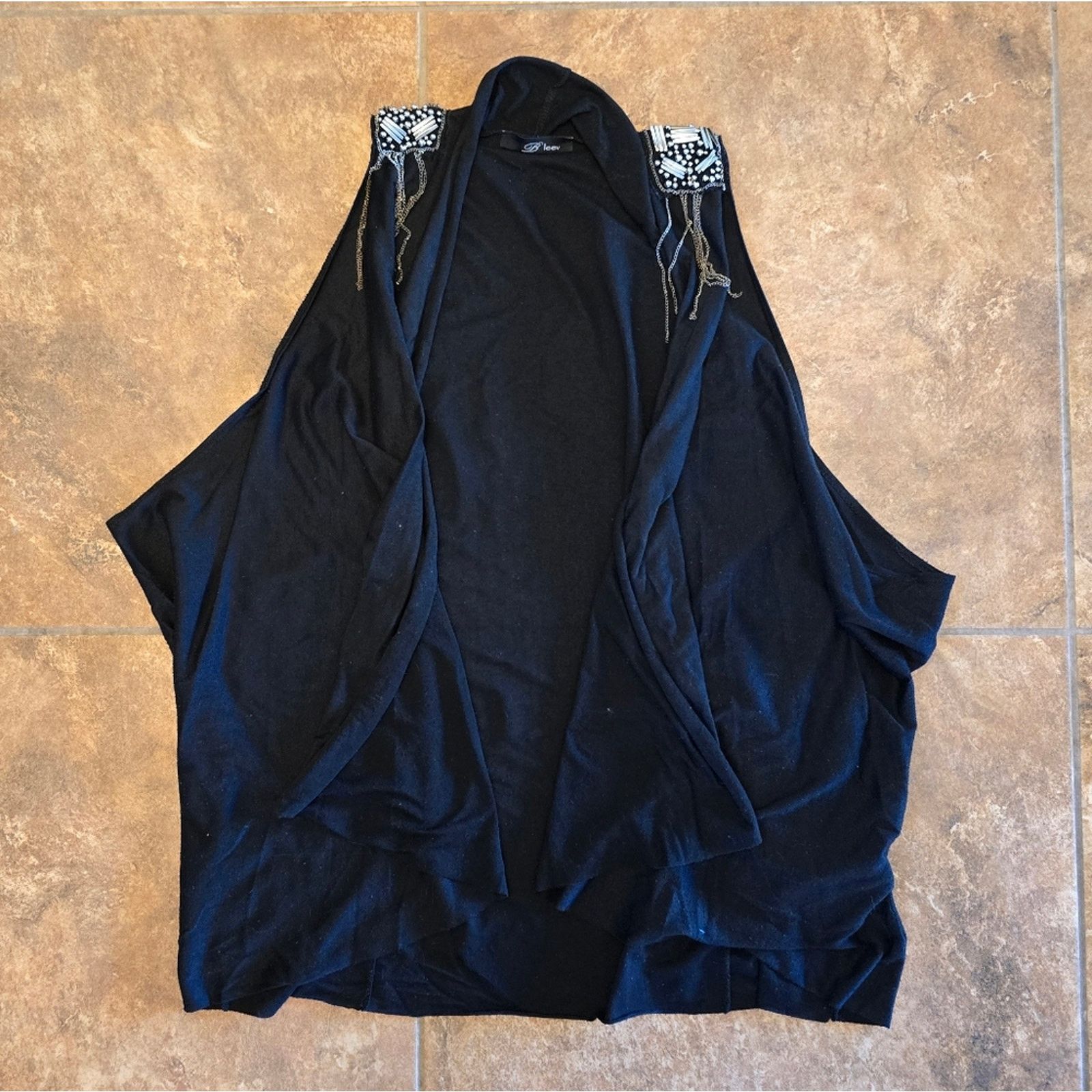 Other Black Detailed | B'LEEV | Sleeveless Cardigan Size XL / US 12-14 / IT 48-50 - 1 Thumbnail