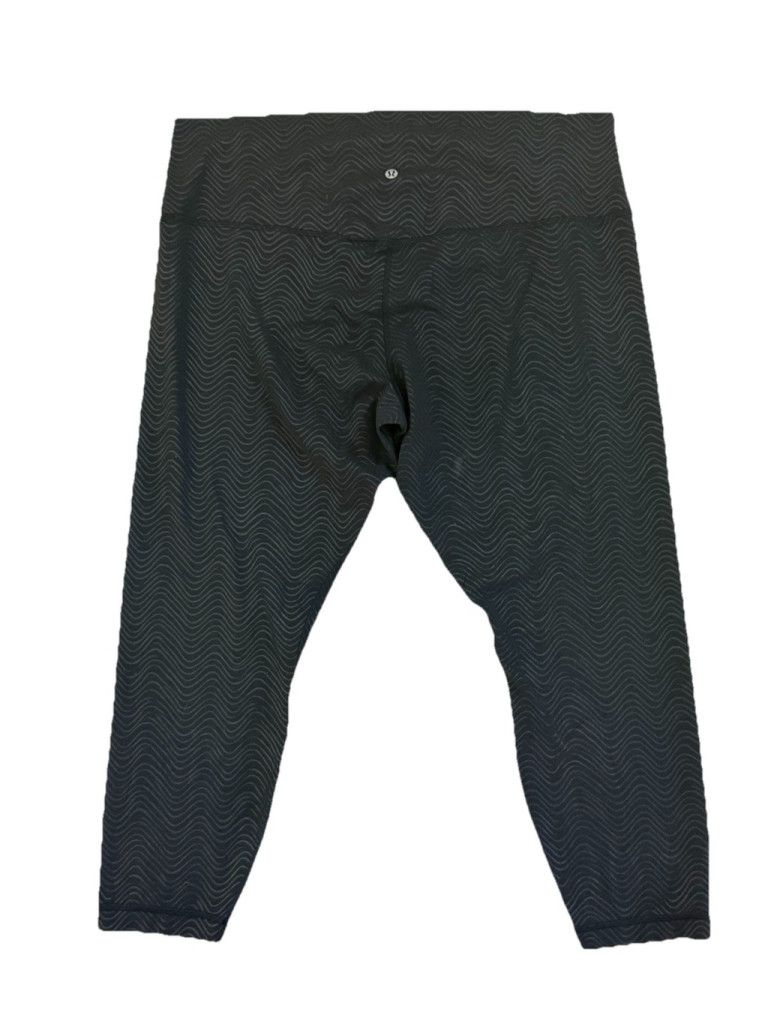 Lululemon LULULEMON ALIGN HR LEGGING 25” AQUEOUS EMBOSO BLACK SIZE 20 Size 42" / US 20 - 4 Thumbnail