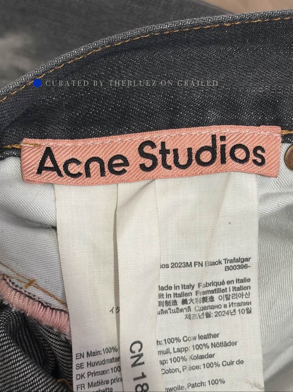Acne Studios Distressed Wide Leg Jeans in Black Size US 30 / EU 46 - 1 Thumbnail