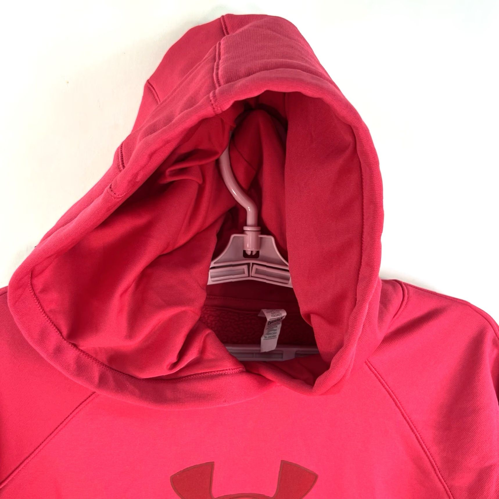 Under Armour Under Armour Cold Gear Loose Fit Fleece Lined Hoodie Womens S Pink Regular Pullover Logo Embroidered Activewear Coat? Size S / US 4 / IT 40 - 3 Thumbnail