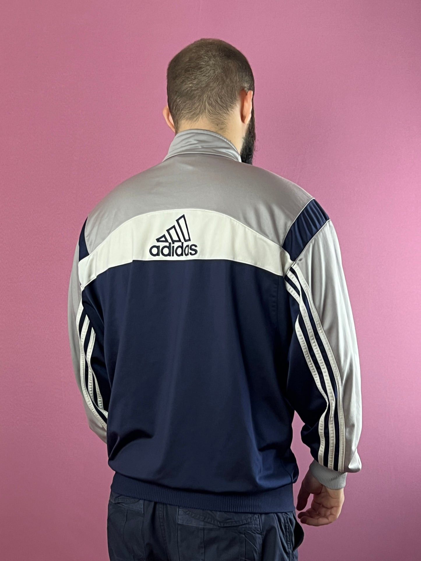 Adidas × Vintage 90s Adidas Back Logo Vintage Men's Track Jacket - L Size US L / EU 52-54 / 3 - 3 Thumbnail