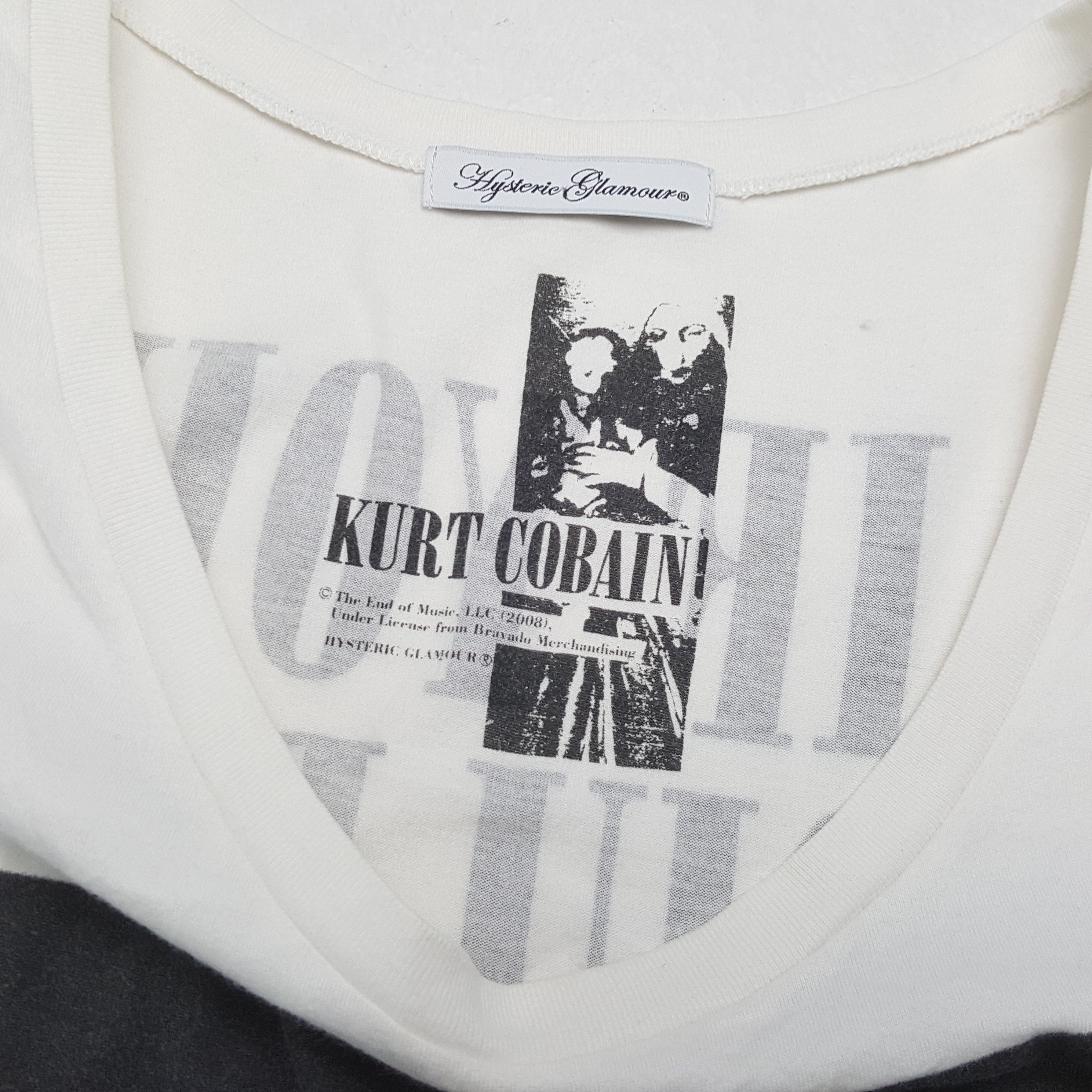 Hysteric Glamour × Vintage HYSTERIC GLAMOUR x KURT COBAIN Japanese Brand Tshirt Size US S / EU 44-46 / 1 - 8 Thumbnail