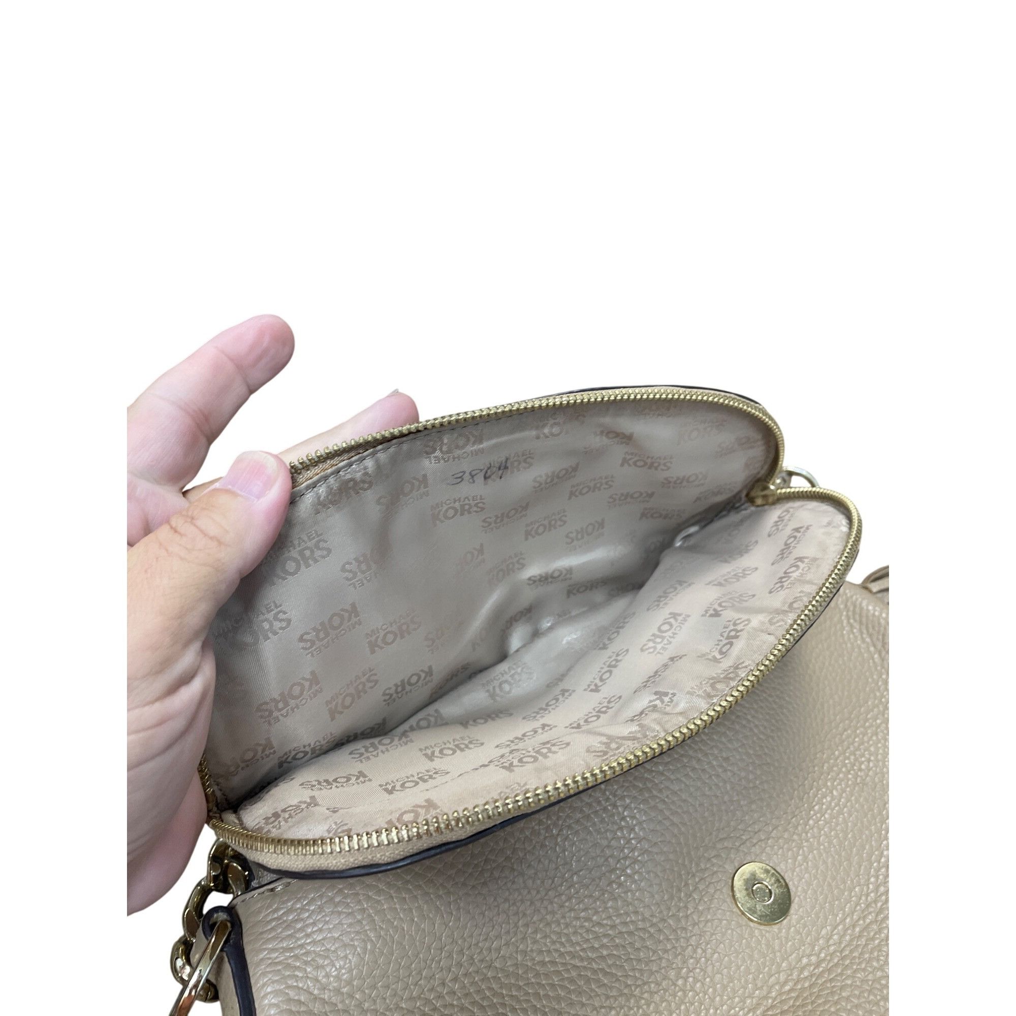 Michael Kors Michael Kors Bedford Flap wms beige leather pebbled shoulder Size ONE SIZE - 11 Thumbnail