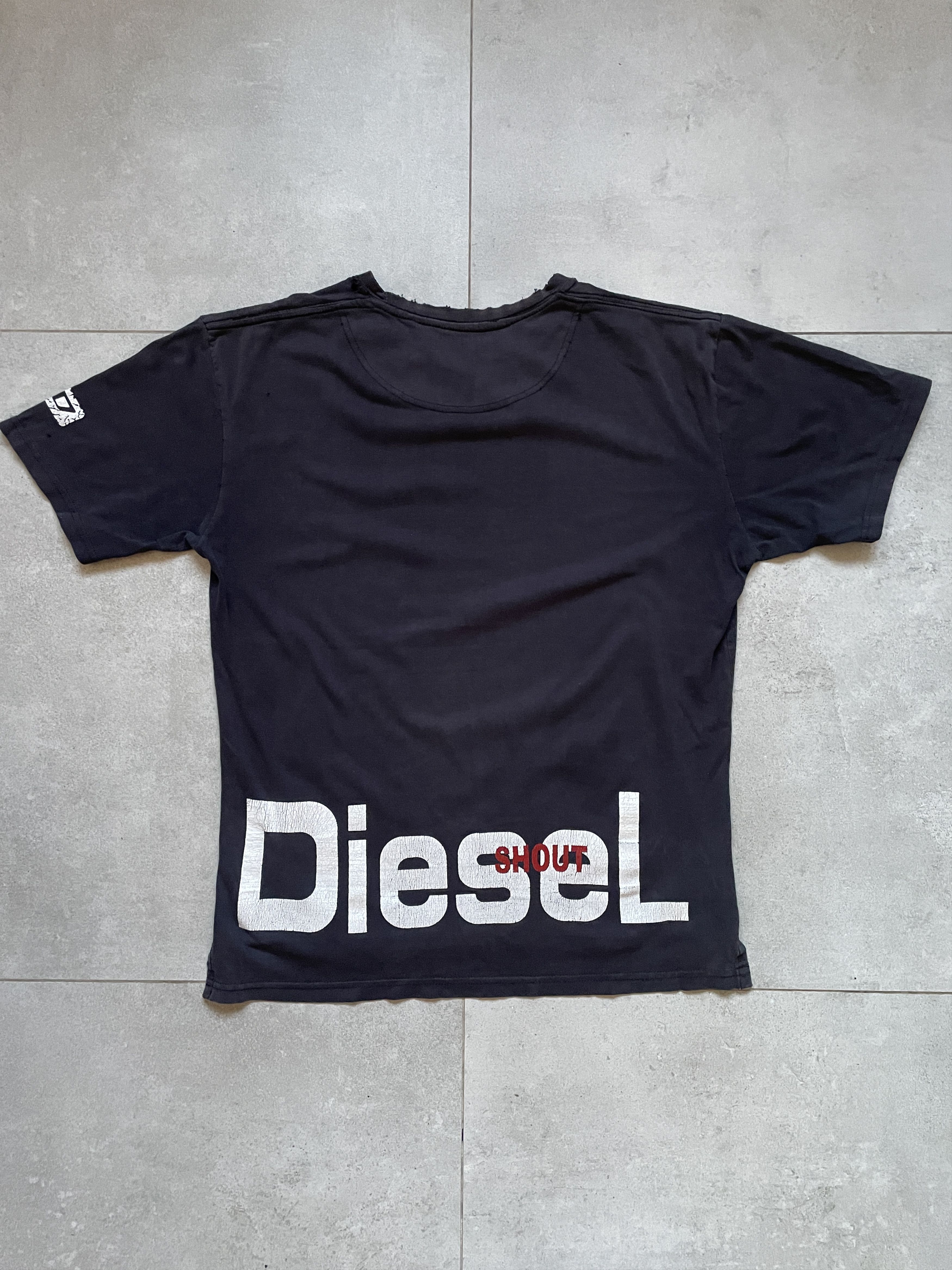 Diesel Y2K DISTRESSED BLACK DIESEL TEE Size US M / EU 48-50 / 2 - 1 Thumbnail