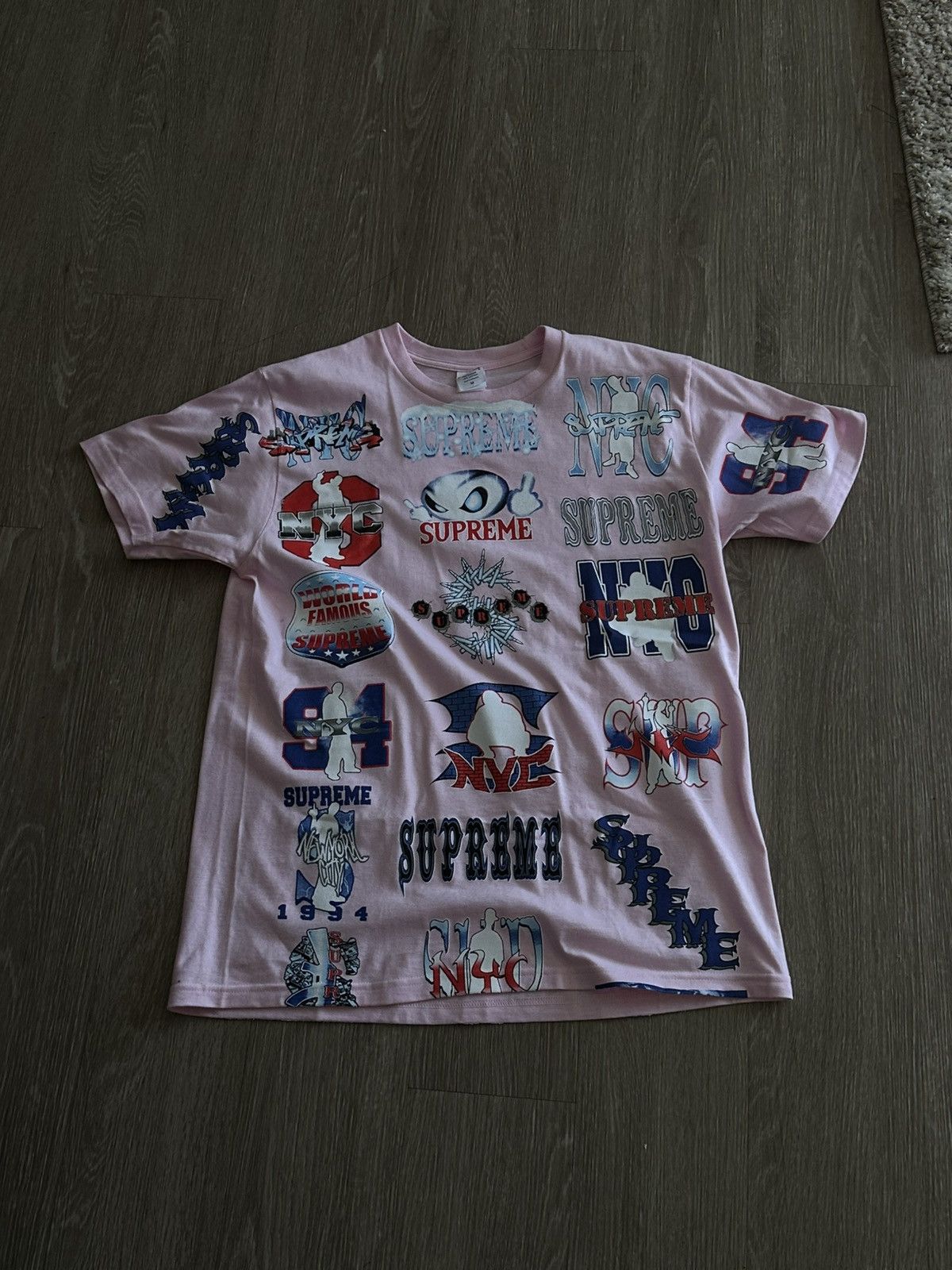 Supreme Supreme Flash Tee - Pink Size US M / EU 48-50 / 2 - 1 Thumbnail