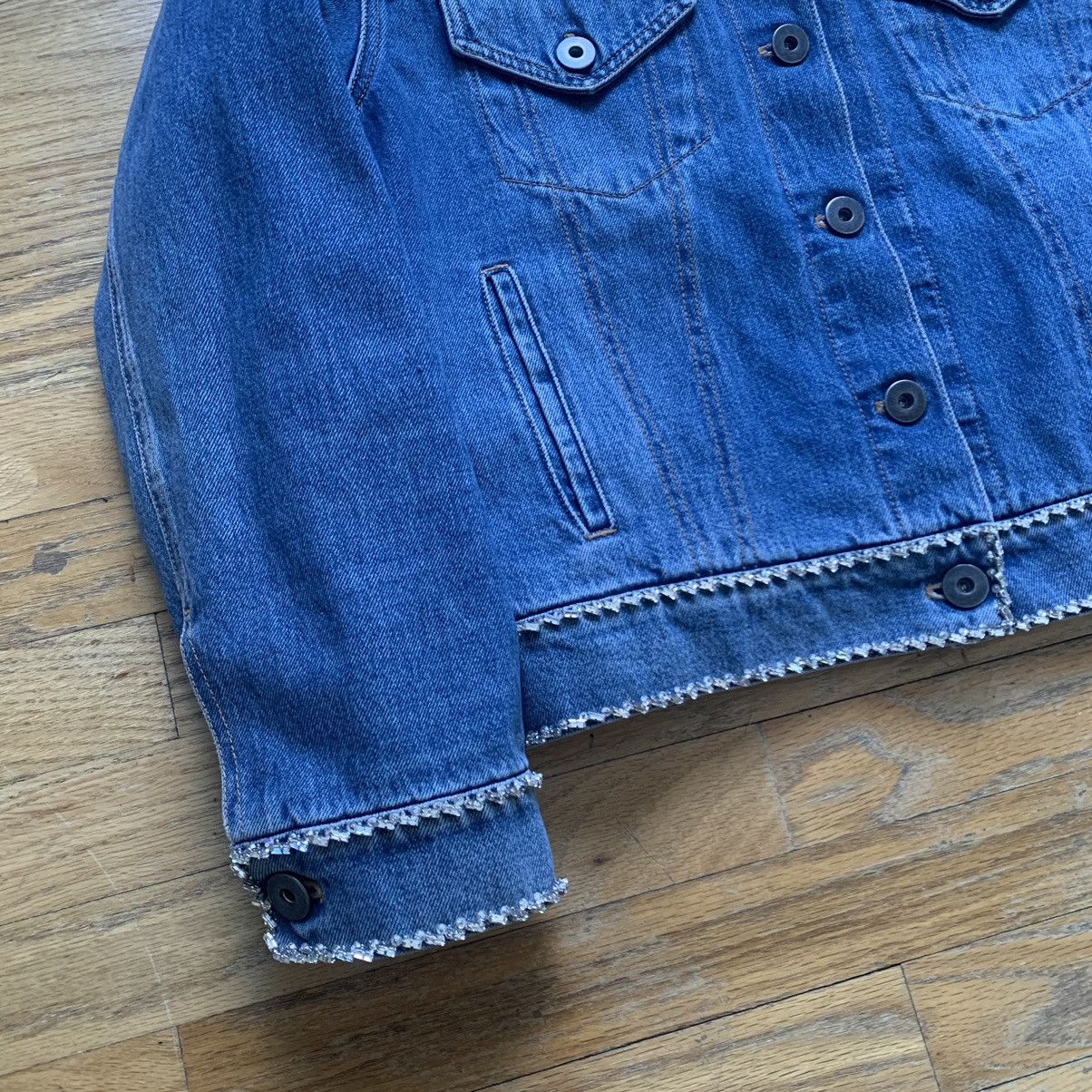 Prada FW2018 Swarovski Crystal Embellished Denim Trucker Jacket Size US M / EU 48-50 / 2 - 3 Thumbnail