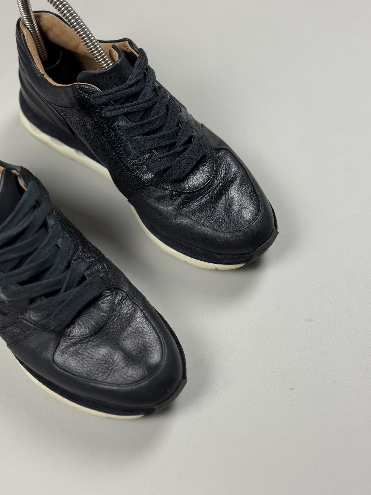Salvatore Ferragamo Salvatore Ferragamo Leather Low Top Lace Up Sneakers Shoes Size US 7 / IT 37 - 2 Thumbnail