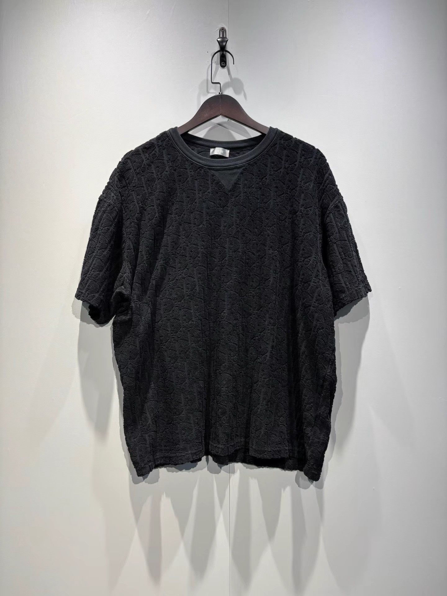 Dior Dior Black Terry T-shirt with All-over Subtle Print K36 Size US XXL / EU 58 / 5 - 1 Thumbnail