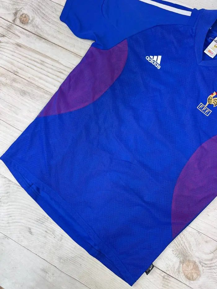Adidas Vintage Adidas France 2002 2004 Zidane #10 Home Shirt Jersey Size US M / EU 48-50 / 2 - 5 Thumbnail