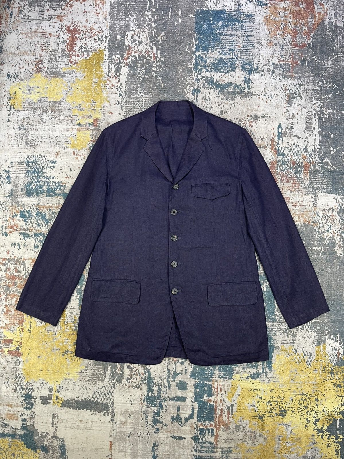 Y's for Men Yohji Yamamoto A/W 2016 Y’s For Men Indigo Hemp Jacket Size US M / EU 48-50 / 2 - 1 Thumbnail