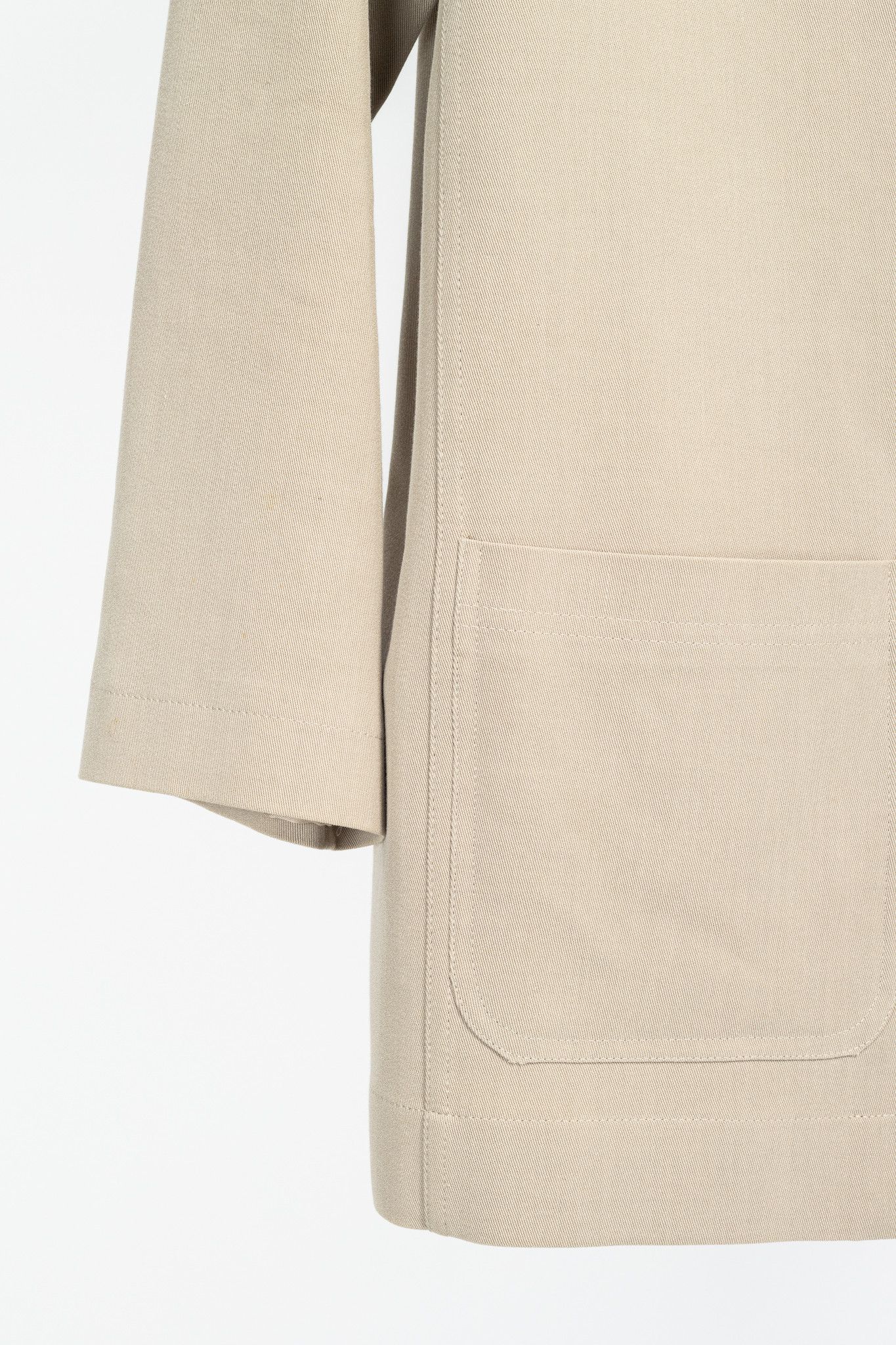 Chanel Chanel 98P Beige Wool & Cotton-Blend Twill Mac Coat Size M / US 6-8 / IT 42-44 - 6 Thumbnail