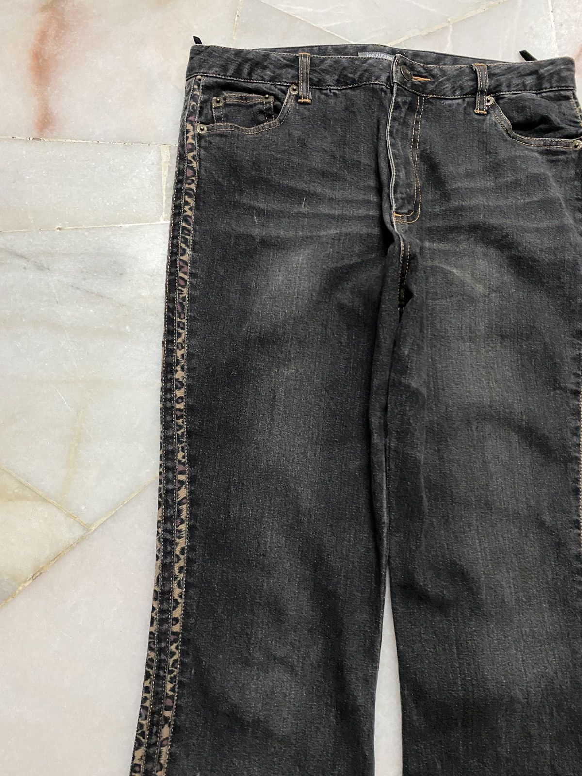 Japanese Brand Vintage 90s Style Browdwin split leopard Mudwash Size US 30 / EU 46 - 4 Thumbnail